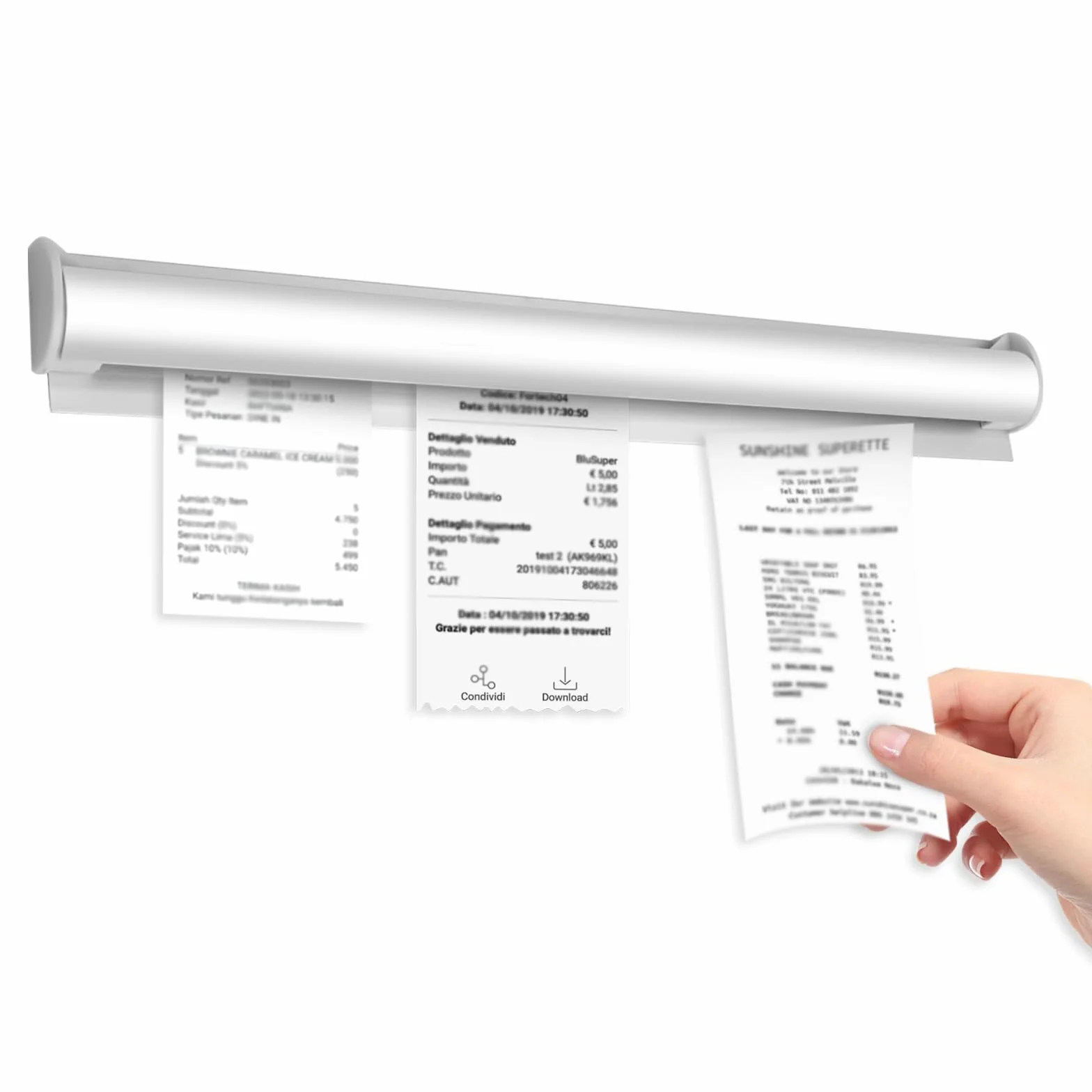 Samoprzylepna listwa bonowa, 30 cm, aluminiowa listwa bonowa, do gastronomii, gastronomii, do gastronomii, do hold orders, biletów kuchennych, baru, biura, kawiarni, na zamówienie