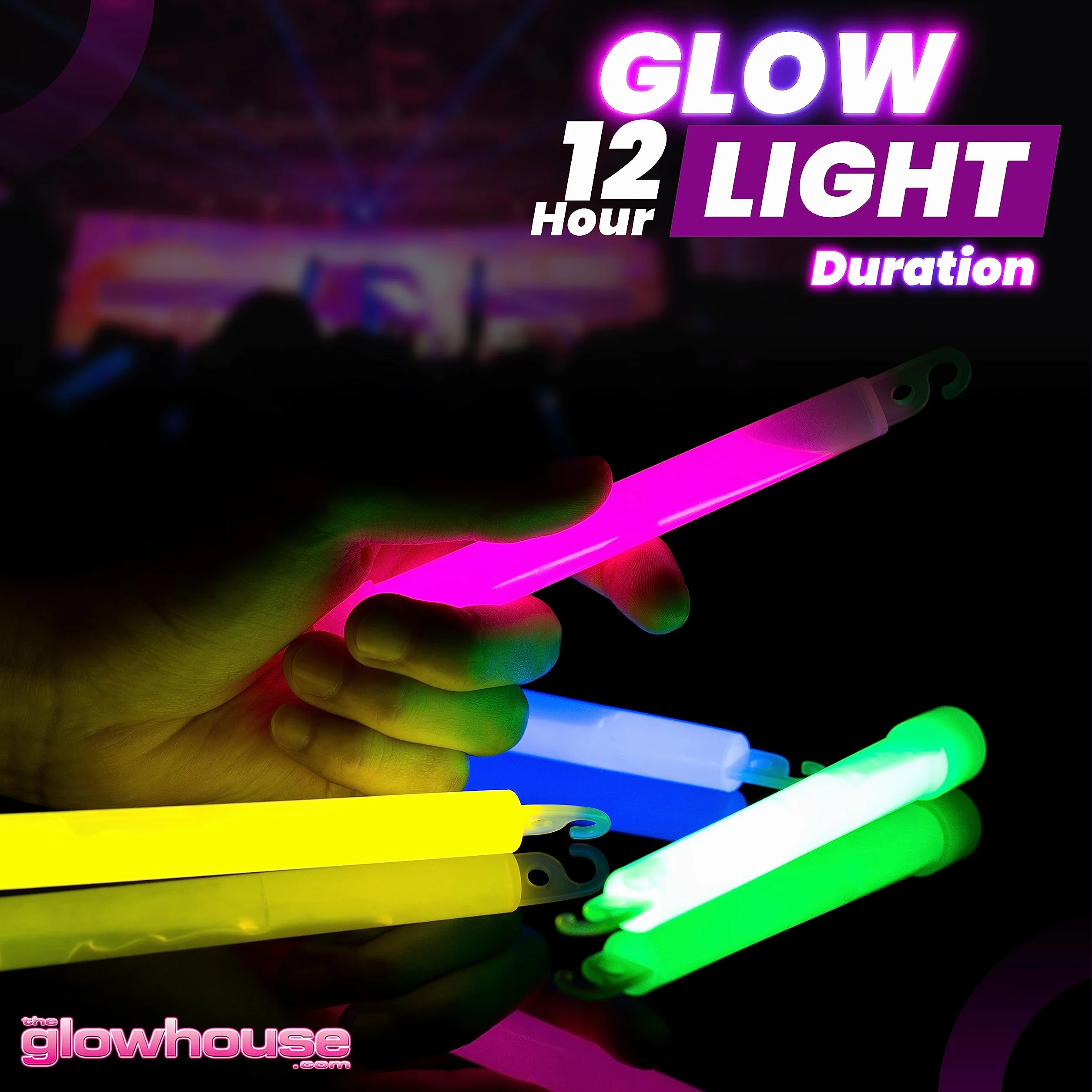 Glowhouse Lightstick niebieskie świecące patyczki – 15 cm w nagłych wypadkach, bardzo jasne lekkie patyczki z czasem trwania 12 godzin (opakowanie 10 sztuk)