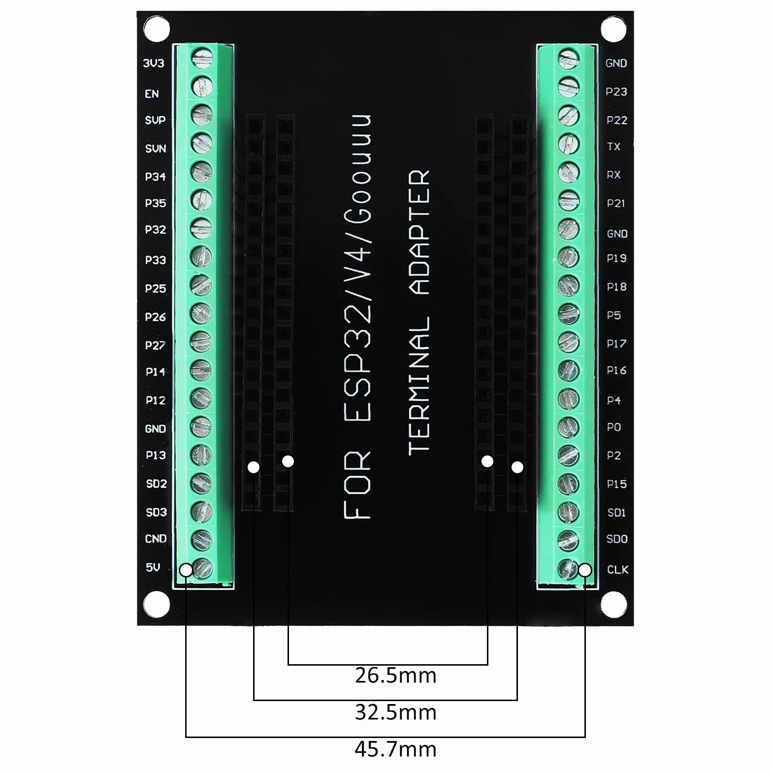 TNSLAND Zestaw 3 szt. ESP32-WROOM-32 Breakout Board 38PIN Shield GPIO deska rozwojowa Terminal Adapter