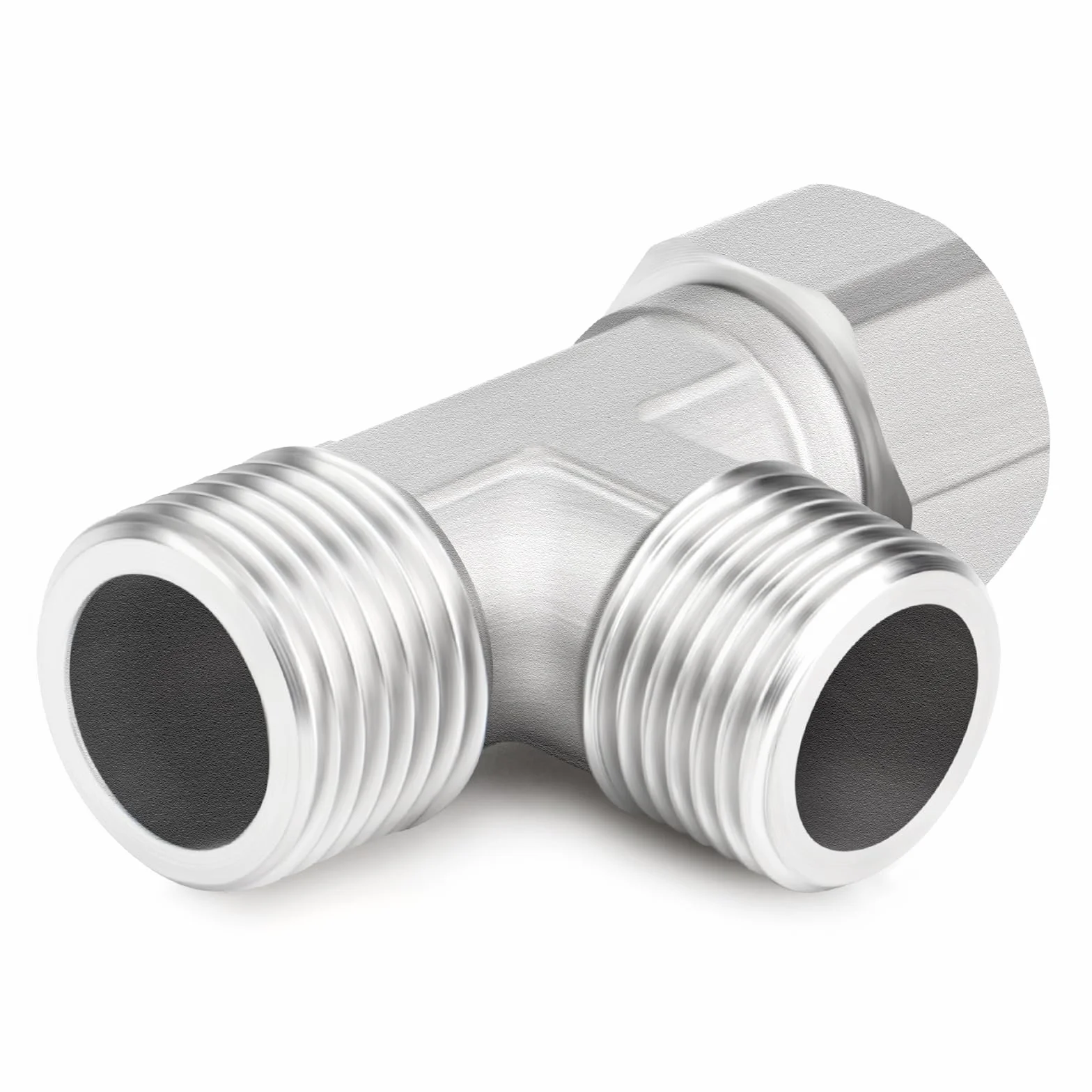 1 szt. 3-kierunkowy prawy elastyczny ruchomy łącznik trójnikowy ze stali nierdzewnej 304, 3/4" męski BSP T-Fitting nakrętka rurowa do opryskiwacza, zaworu kątowego, ramienia prysznicowego
