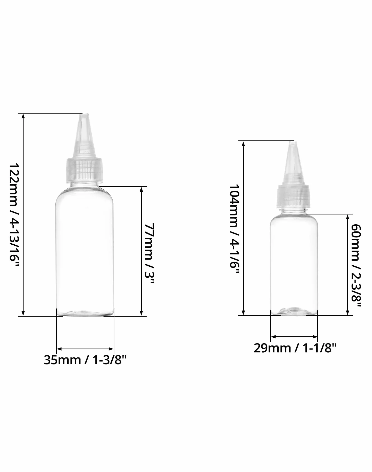 QWORK® 16 szt. plastikowych butelek dozujących, 30 ml/60 ml, małe butelki dozujące, butelka do wyciskania z dyszą do różnych płynów