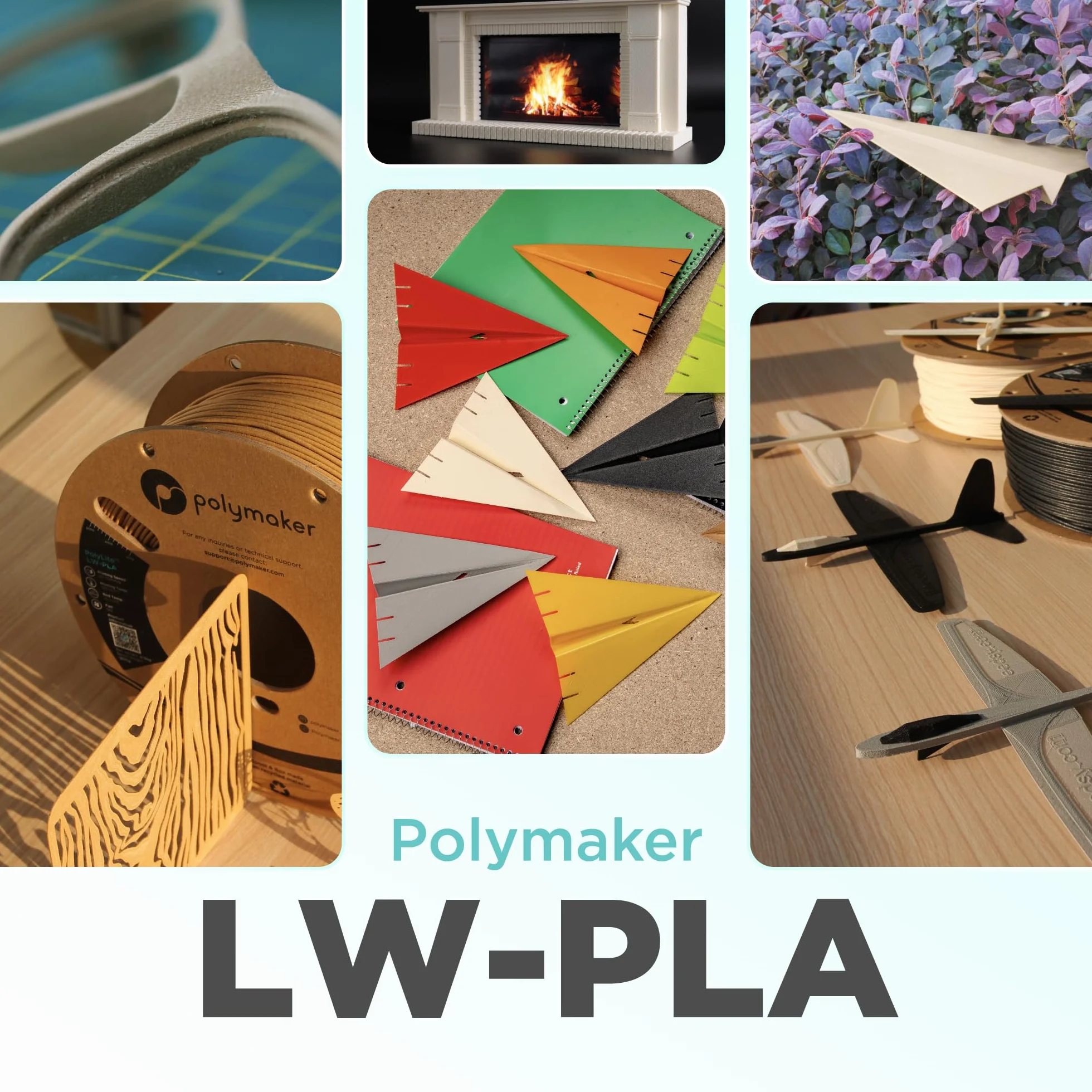 Polymaker PolyLite LW-PLA - 1.75mm - 800g - Biały