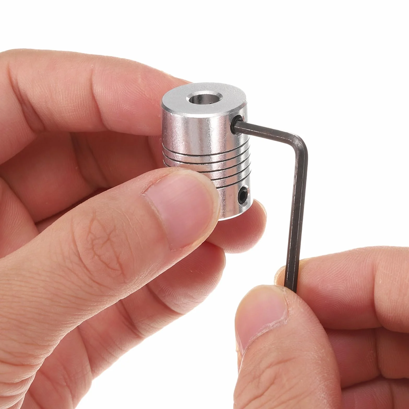 QUARKZMAN 5 sztuk stopu aluminium sprzęgło wału 6,35 mm na 10 mm, elastyczne sprzęgło złącze silnika, złącze silnika krokowego, sprzęgło do maszyny CNC i drukarki 3D (L25 x D19)