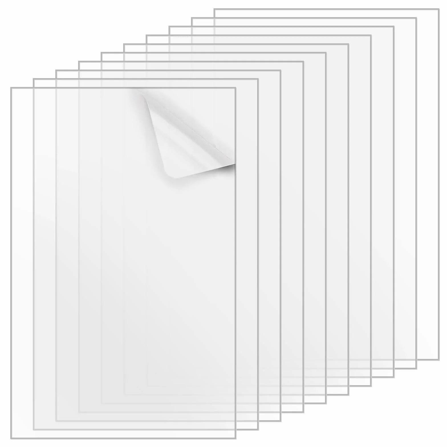 Arkusz z pleksiglasu, 1 mm, arkusz akrylowy A4, przezroczyste arkusze plastikowe, przezroczyste panele akrylowe, płyty, szkło pleksi, do rękodzieła, malowania, ramki na zdjęcia, szklany wyświetlacz