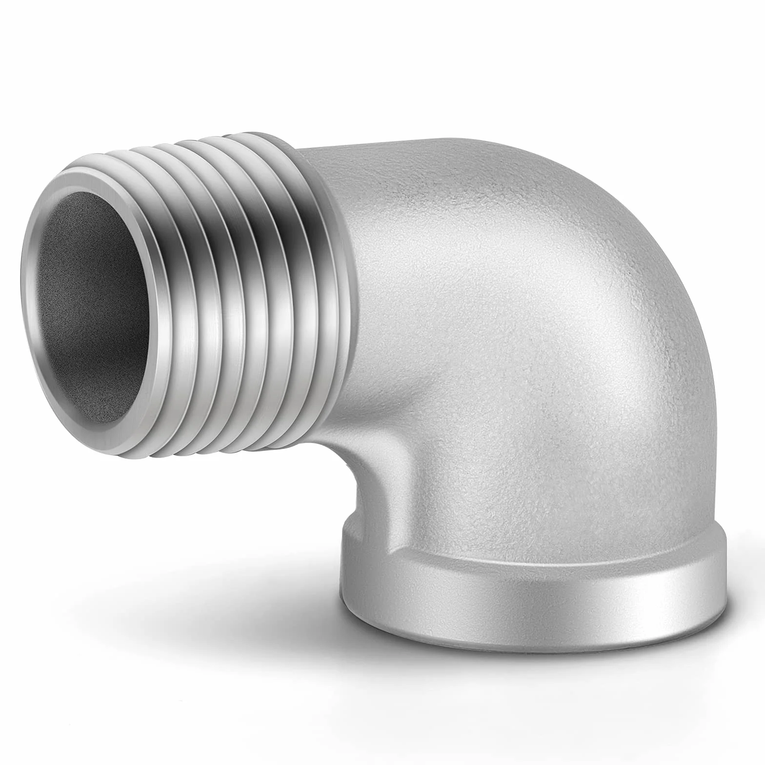 Złącza kolanowe 90° ze stali nierdzewnej 304, BSP 1/4" męskie do 1/4" żeńskie