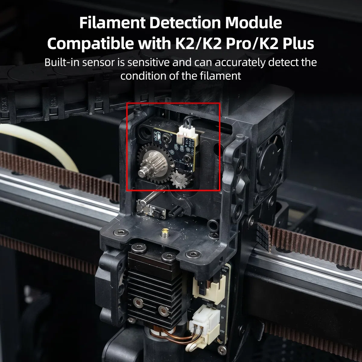 BCZAMD Zastępująca płyta do wykrywania filamentu do K2-Plus: oryginalna część wytłaczarki materiał moduł czujnika PCBA Break Detector kompatybilny z drukarką 3D Crealiity K2 Pro Combo K2P M300