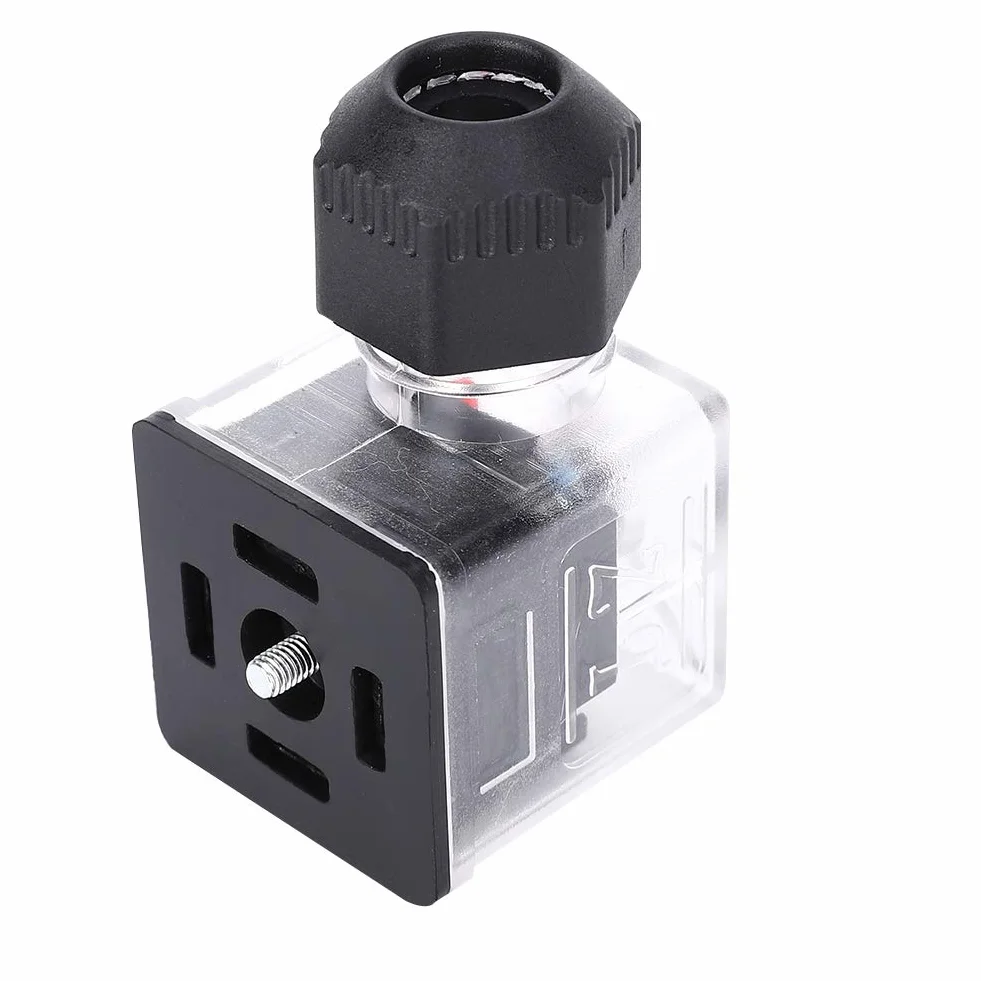 Gniazdo Napięciowe Led Zaciskane Pyłoszczelna 5 szt. Wtyczka Wodoodporna Pyłoszczelna Przezroczysta ze światłem Bez Kabla Dc do Elektrozaworu (24 V) (12V)