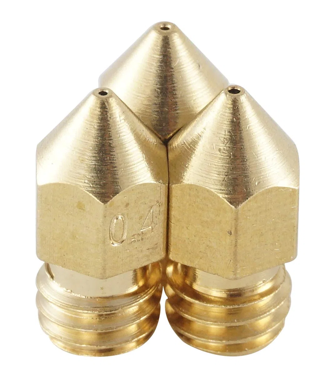 6 szt. dysz 0,4 mm zestaw MK8 Makerbot RepRap Anet A8/A6 Flashforge CtC wytłaczarka Hotend głowica drukująca z mosiądzu do drukarki 3D 1,75 mm (Nozzle) M6