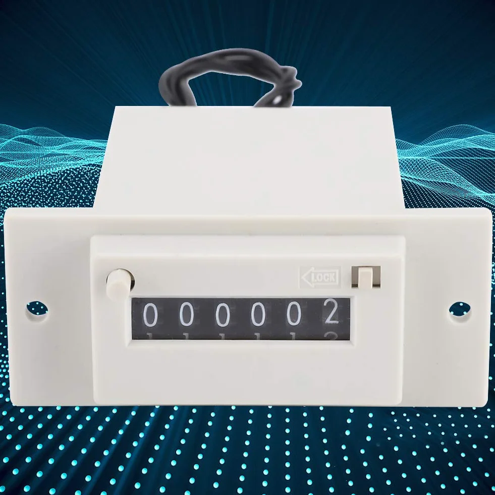 Licznik elektromagnetyczny 6 cyfr 0-999999 DC 12V CSK6-YKW