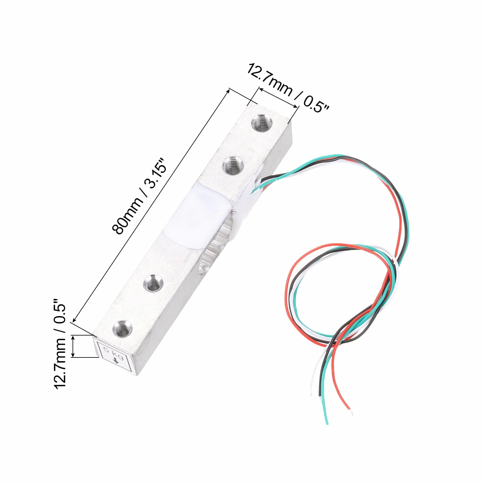 QUARKZMAN Cyfrowy czujnik wagi ogniw obciążeniowych 5 kg + czujnik ważenia moduł Hx711 24-bitowy dokładność A/D dwukanałowy do samodzielnego przenośnego zestawu elektronicznego wagi kuchennej