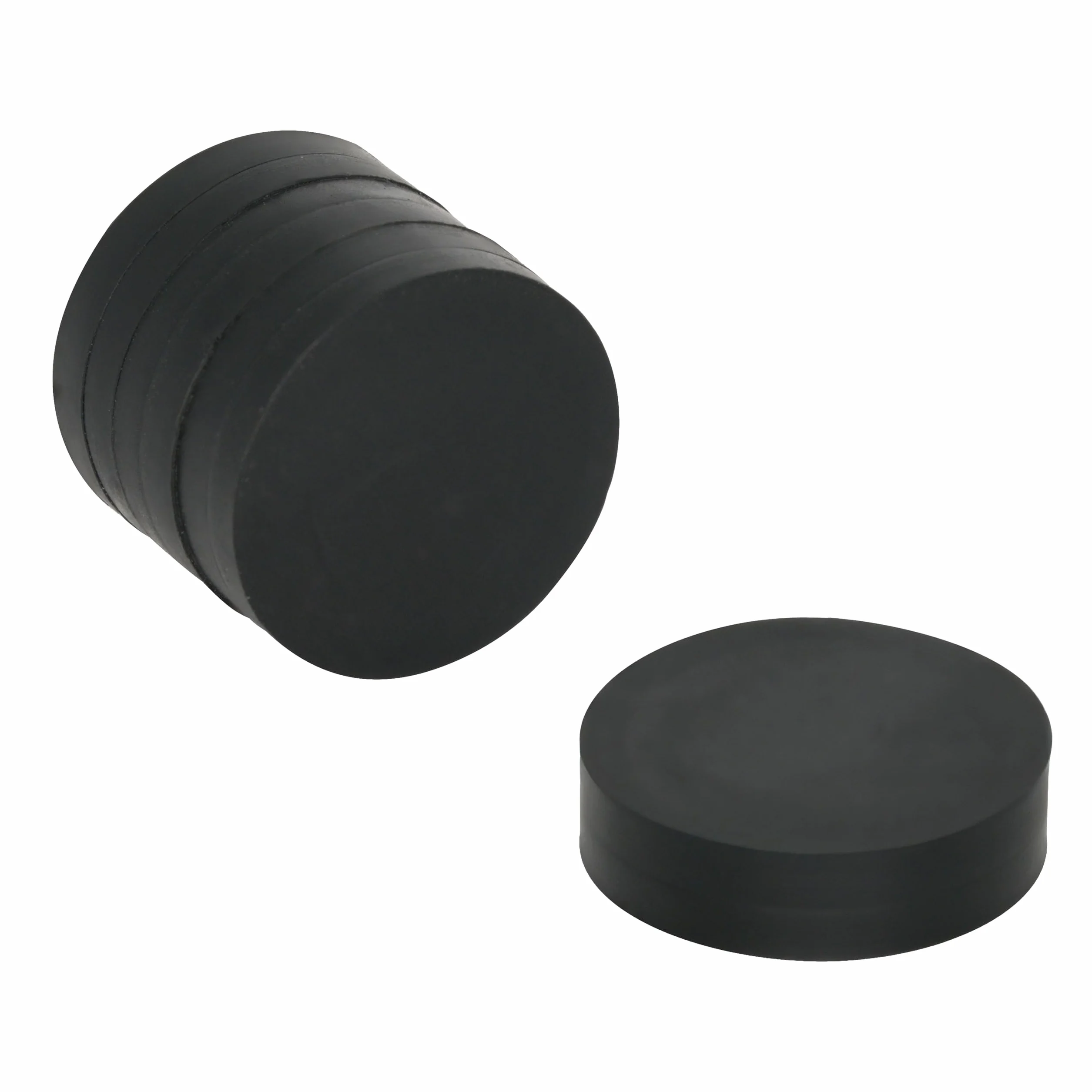 Powlekany gumą magnes neodymowy N42 do sztuki, rzemiosła, tworzenia modeli, DIY, hobby, biura i domu - średnica 15 mm x 3 mm grubości - 1,8 kg pociągnięcie - 4 sztuki