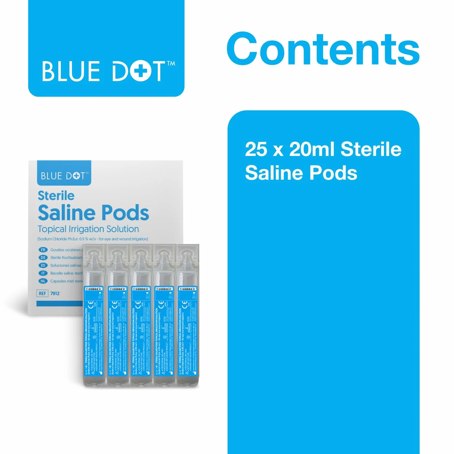 Blue Dot Kapsułki do mycia oczu, 25 sztuk
