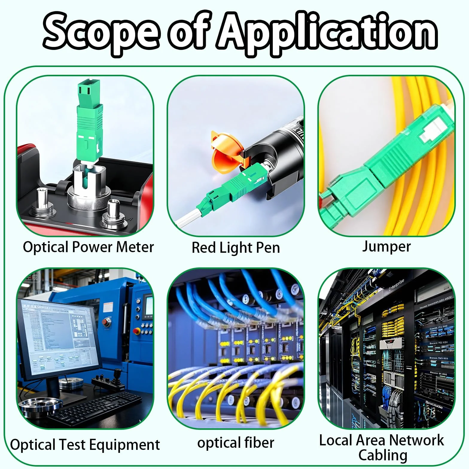 Adapter światłowodowy LC/APC gniazdo do SC/APC wtyczka do jednomodowego 9/125um, wielokrotnego użytku, hybrydowa wtyczka adaptera światłowodowego z niskim tłumieniem wstawiania do OTDR, VFL i
