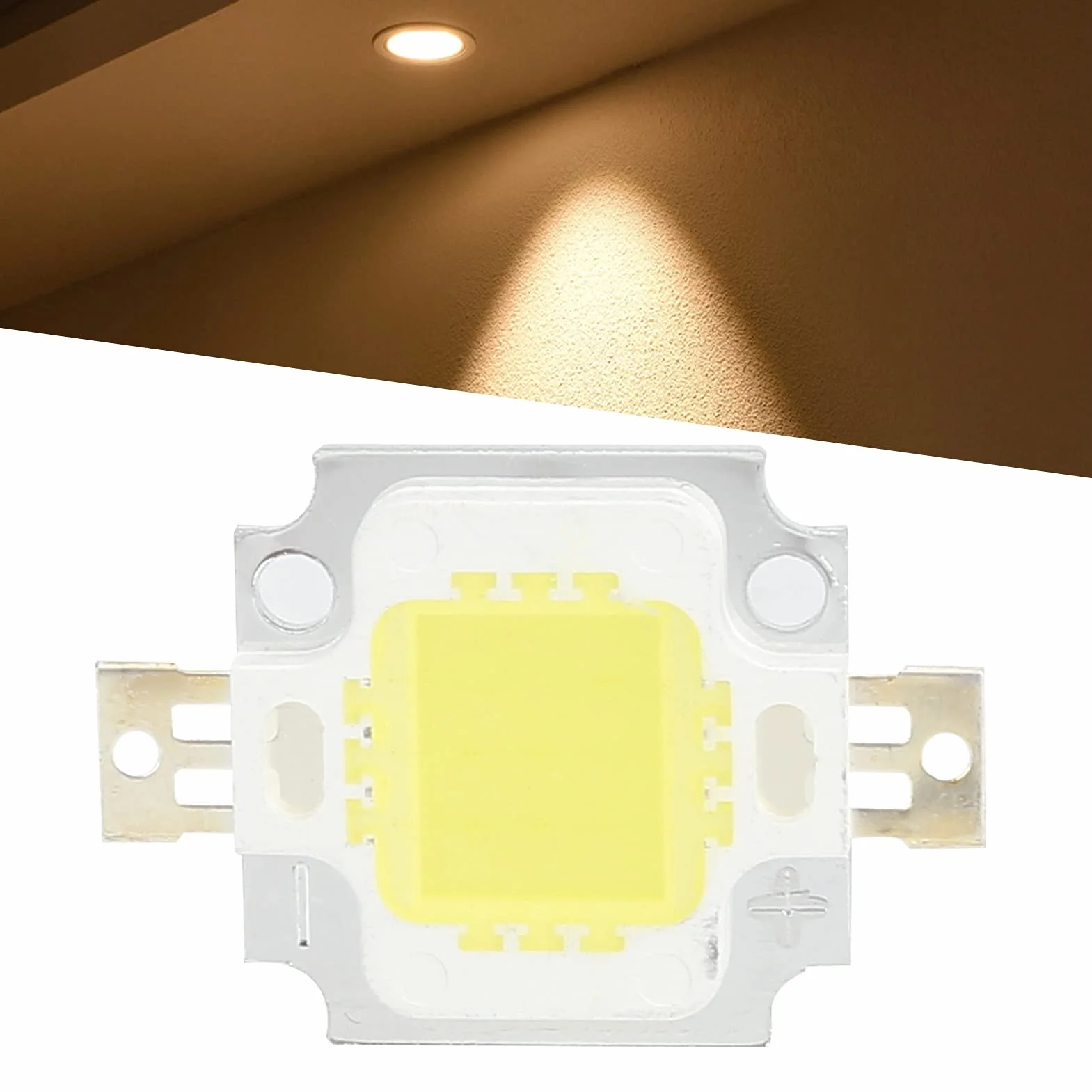 10 Sztuk LED Chip Źródło Światła COB 10 W 6500 K 12 V 700 mA Czyste Biały Emiter Diody Lampy DIY Akcesoria do Koraliki