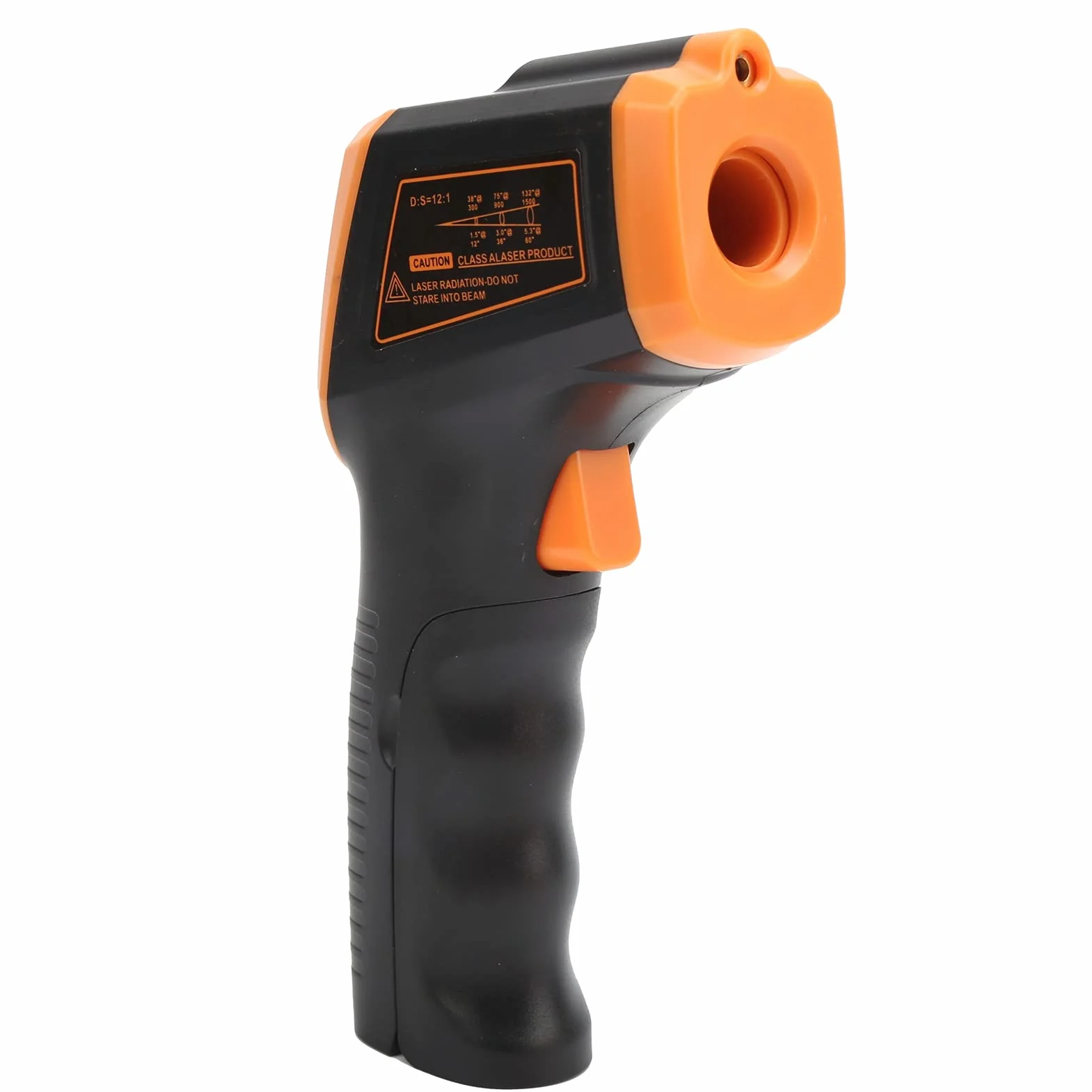 Pistolet do pomiaru temperatury YWBL-WH, termometr na podczerwień, z wyświetlaczem LCD Bezdotykowy termometr przemysłowy GM320S (pomarańczowy), termometr na podczerwień i