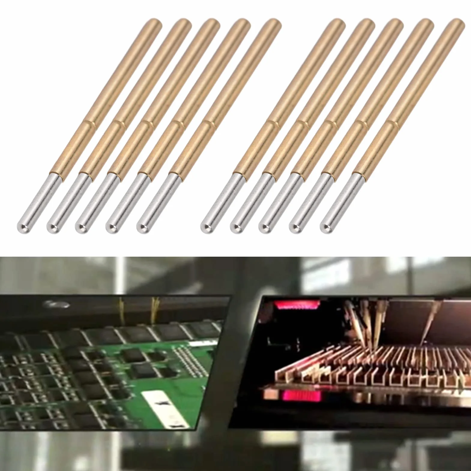Pin Pogo 100 szt. Sprężynowe Sondy Pomiarowe Mosiężne Okrągłe Kołki Pogo P125-J Sprężynowe Sondy Testowe Pins