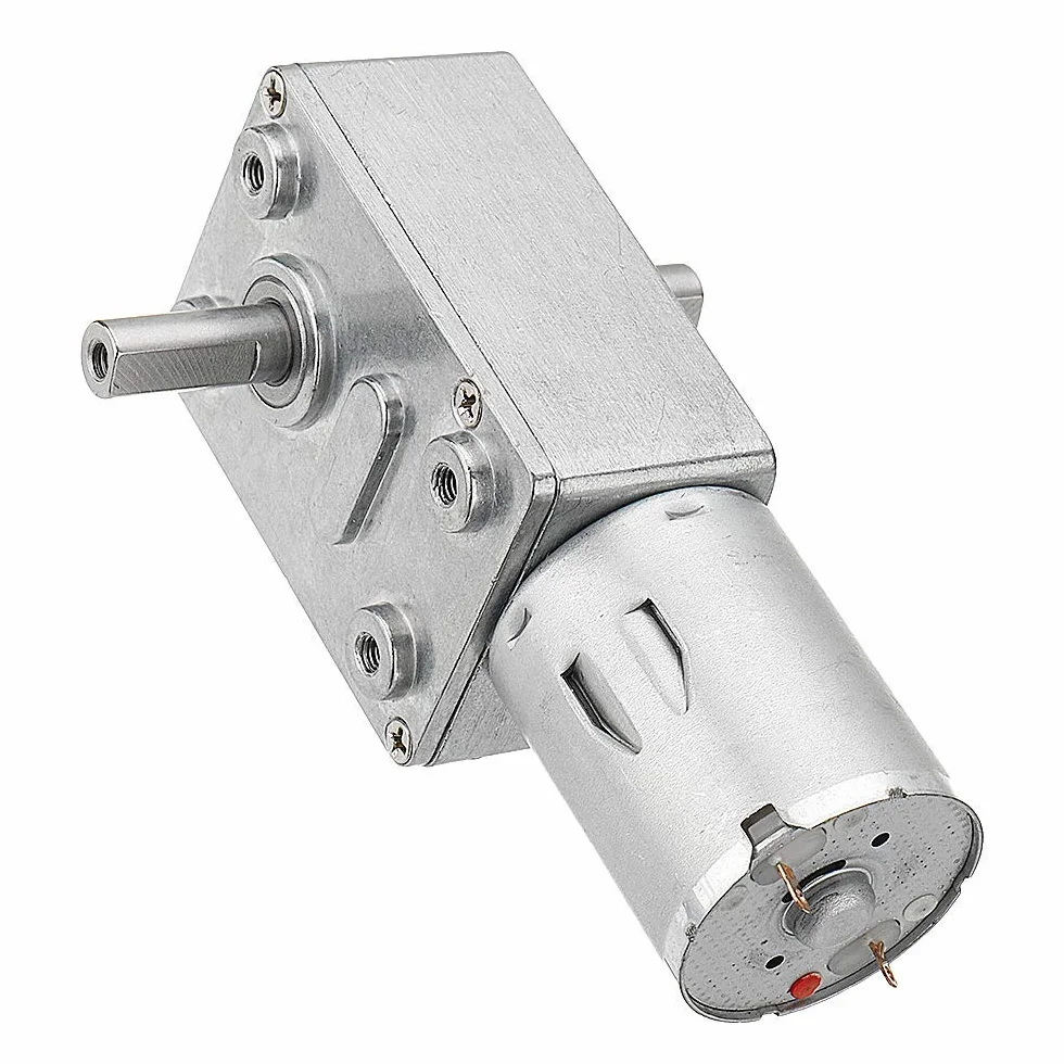 DollaTek JGY-370 DC 12V 150RPM Podwójny wał przekładnia ślimakowa motoreduktor samoblokujący