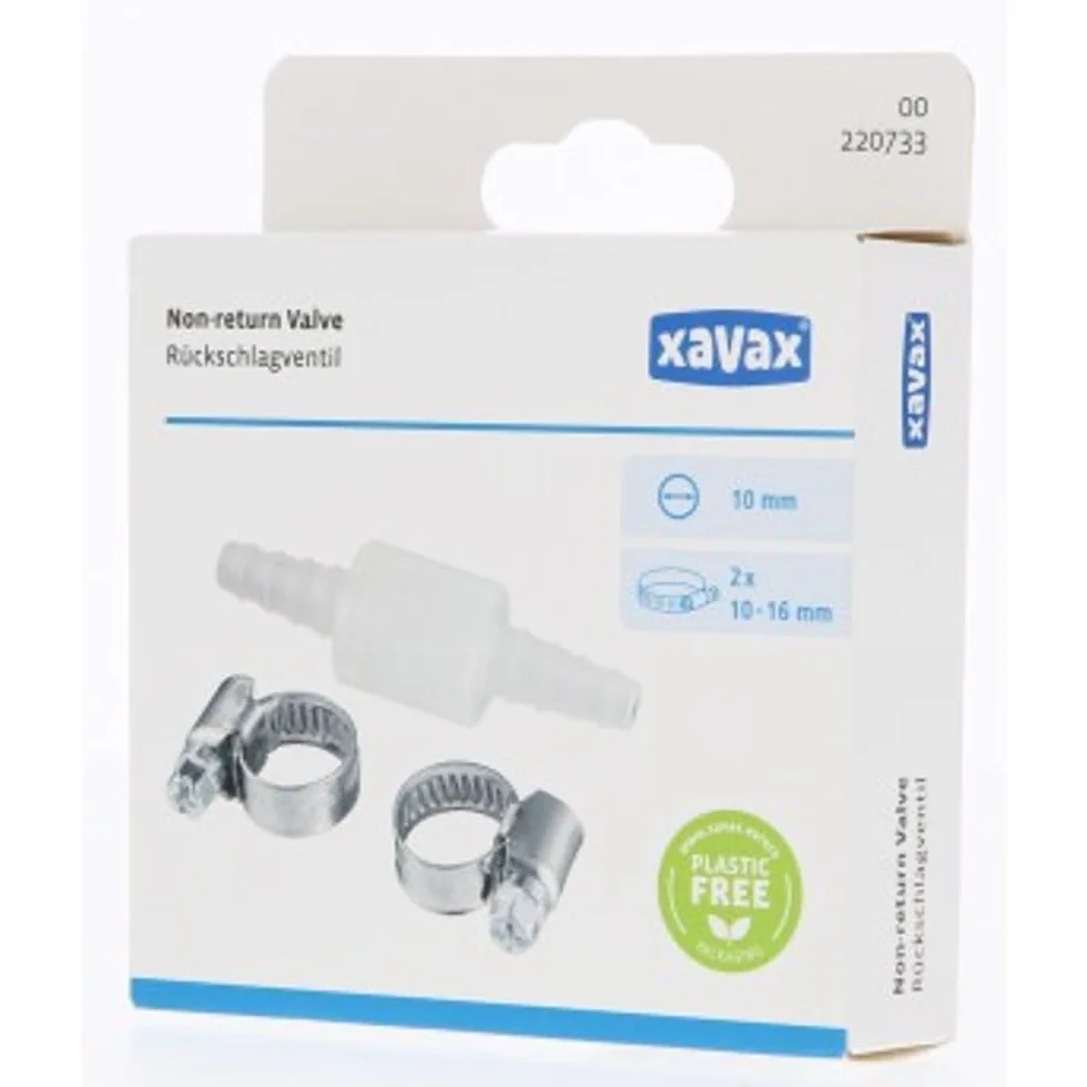 Xavax Zawór zwrotny z 2 zaciskami zaciskowymi, do maks. Ø 10 mm