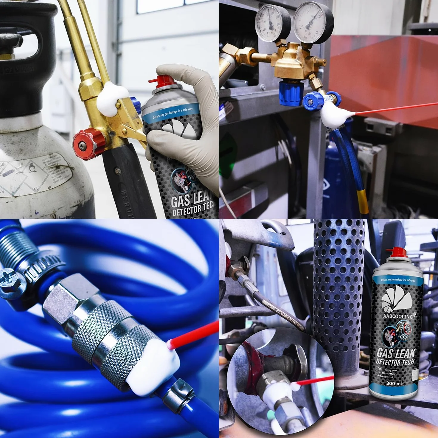 2x AABCOOLING Detektor Nieszczelności 300ml Tester Szczelności - Spray do Wykrywania Wycieków Powietrza w Układach Pneumatycznych - Szybka Diagnoza Nieszczelności Węży, Złączek, Reduktorów, Narzędzi