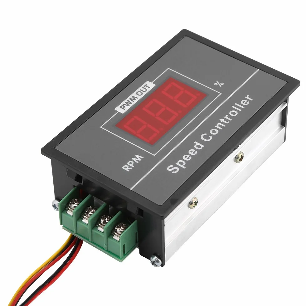 DC 6-60V 12V 24V 36V 48V 30A PWM DC Motor Speed Controller (PWM) Speed Adjustable Stepless Governor Regulator, Motor Speed Controller with Start Stop Switch