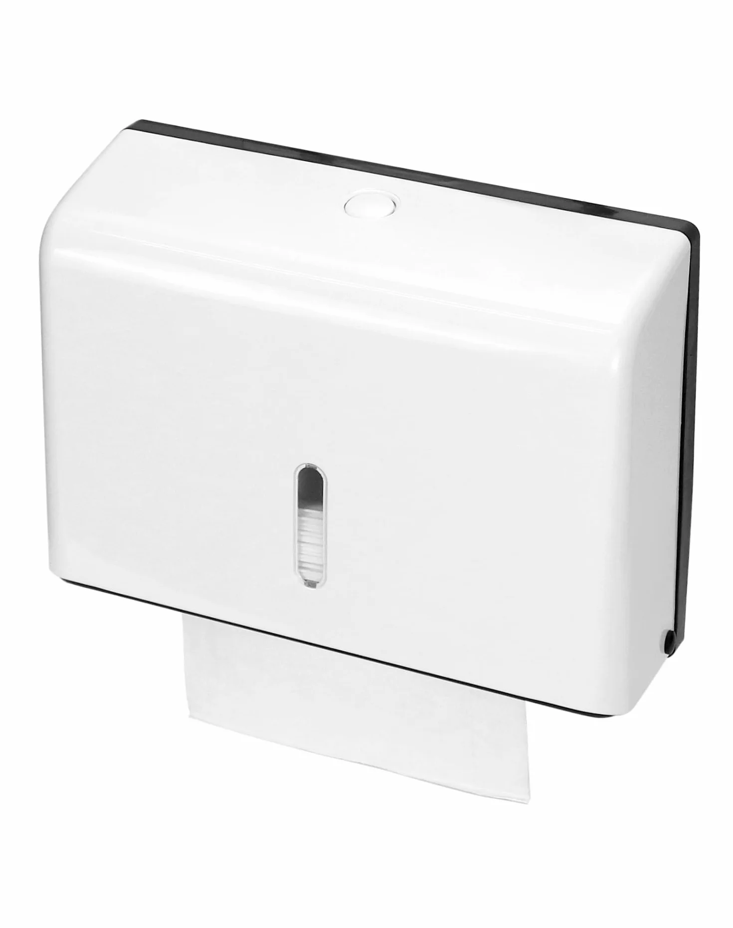 QWORK® Dozownik ręczników papierowych do ręczników papierowych zygzakowatych i składanych, Montaż naścienny bez wiercenia, Mieści do 200 ręczników papierowych