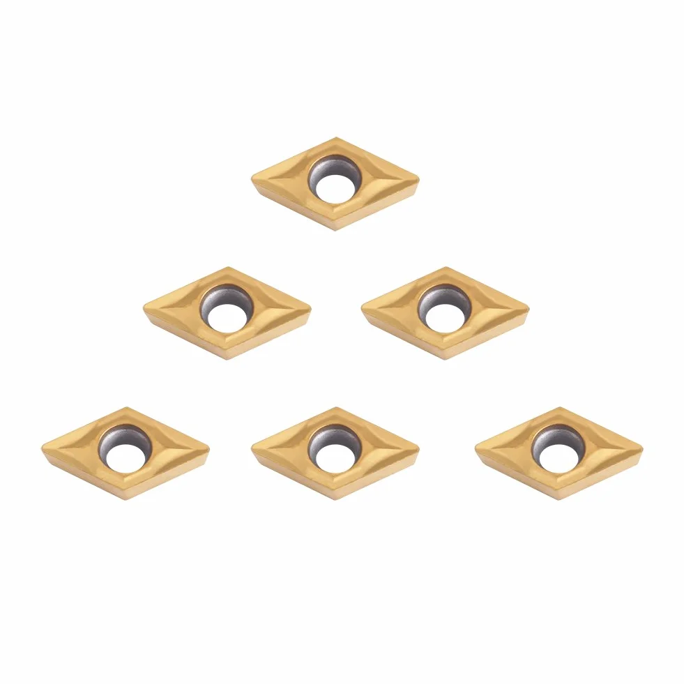 10 sztuk diamentowe frezy z węglika wolframu CNC wymienne tokarki frezarskie wkładki tokarskie z pudełkiem DCMT070204 US735 DCMT51.51 do stali