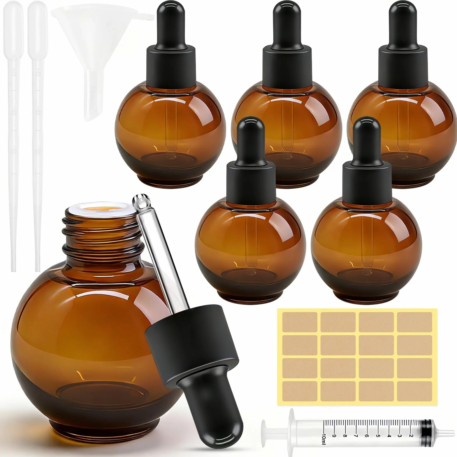 6 sztuk butelka z pipetą szklana butelka 30 ml