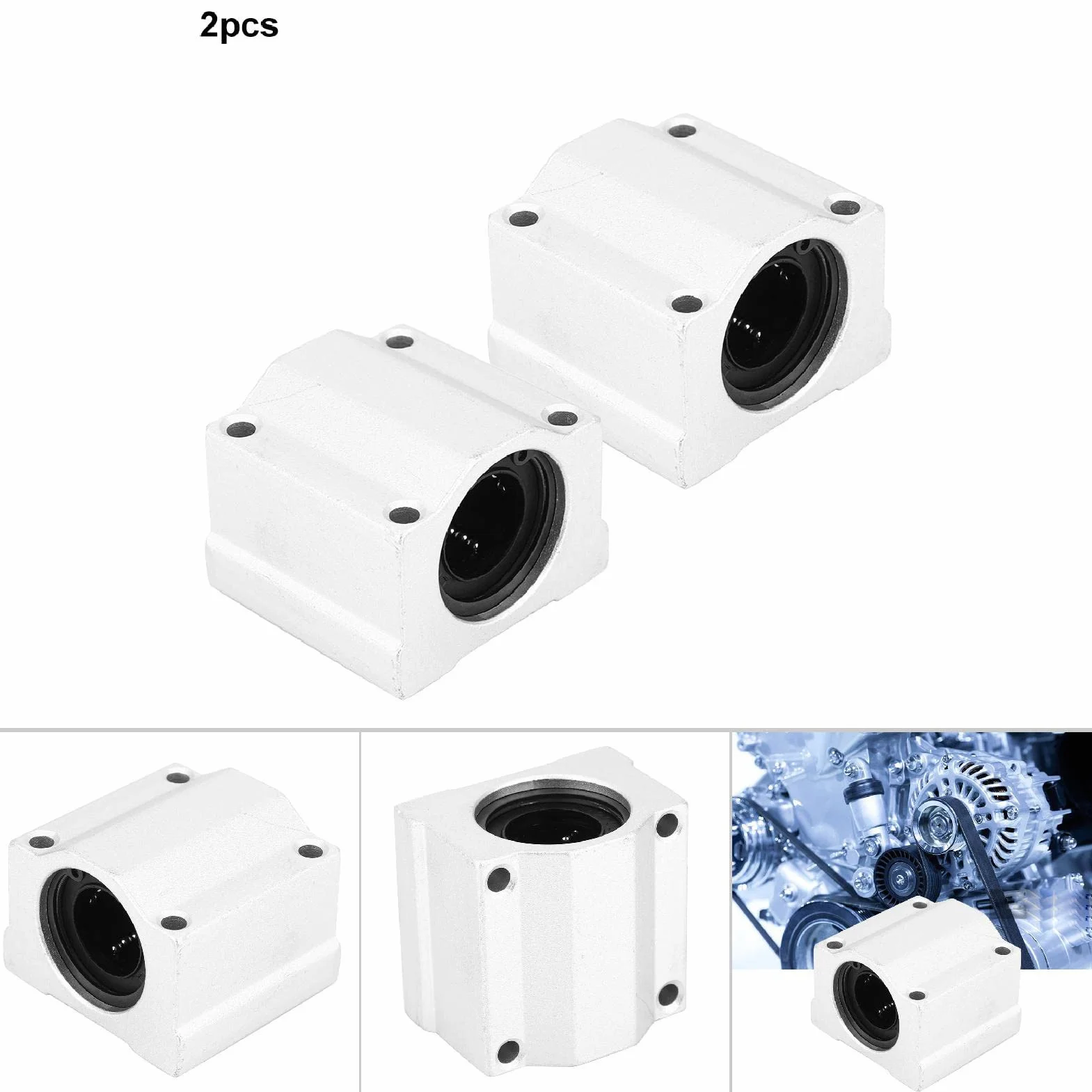 2 szt. SC20UU 20mm CNC Ruch Liniowy łożysko Kulkowe Tuleja ślizgowa Tuleja łożyska Suwaki Otwór Karetki 50mm długość do Wyciszania Dużej Prędkości Sprzęt o Wysokiej Precyzji