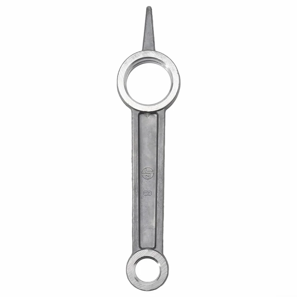 Sprężarka powietrza ze stopu aluminium typu srebrnego korbowód korbowód sprężarki powietrza do sprężarki powietrza, niezbędny zamiennik (12 × 76 × 23 mm)