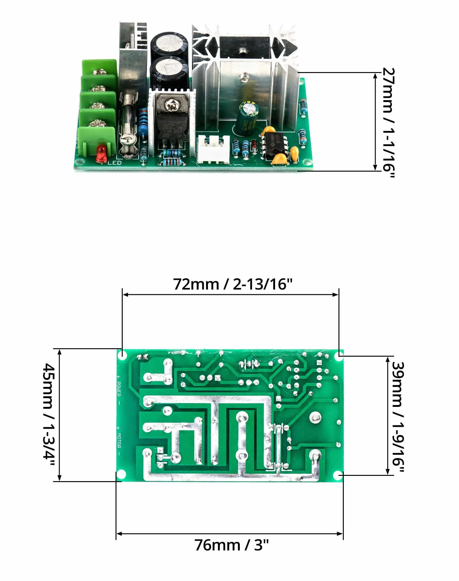 QWORK PWM regulator prędkości silnika DC 12V 24V 36V 48V 20A moduł napędowy