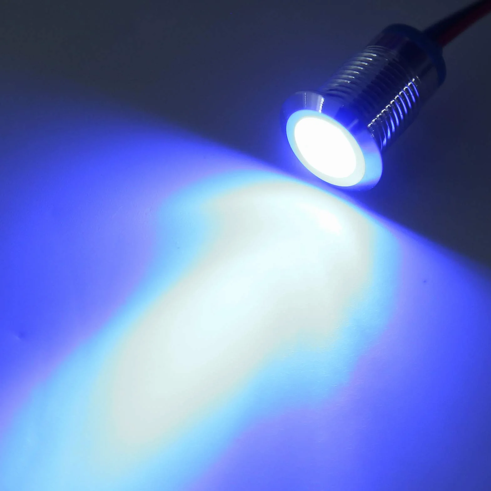 4 zestawy okrągłych diod LED, 10 mm wstępnie przewodowy podwójny kolor LED wodoodporny wskaźnik światła 3-6 V (czerwony i niebieski)