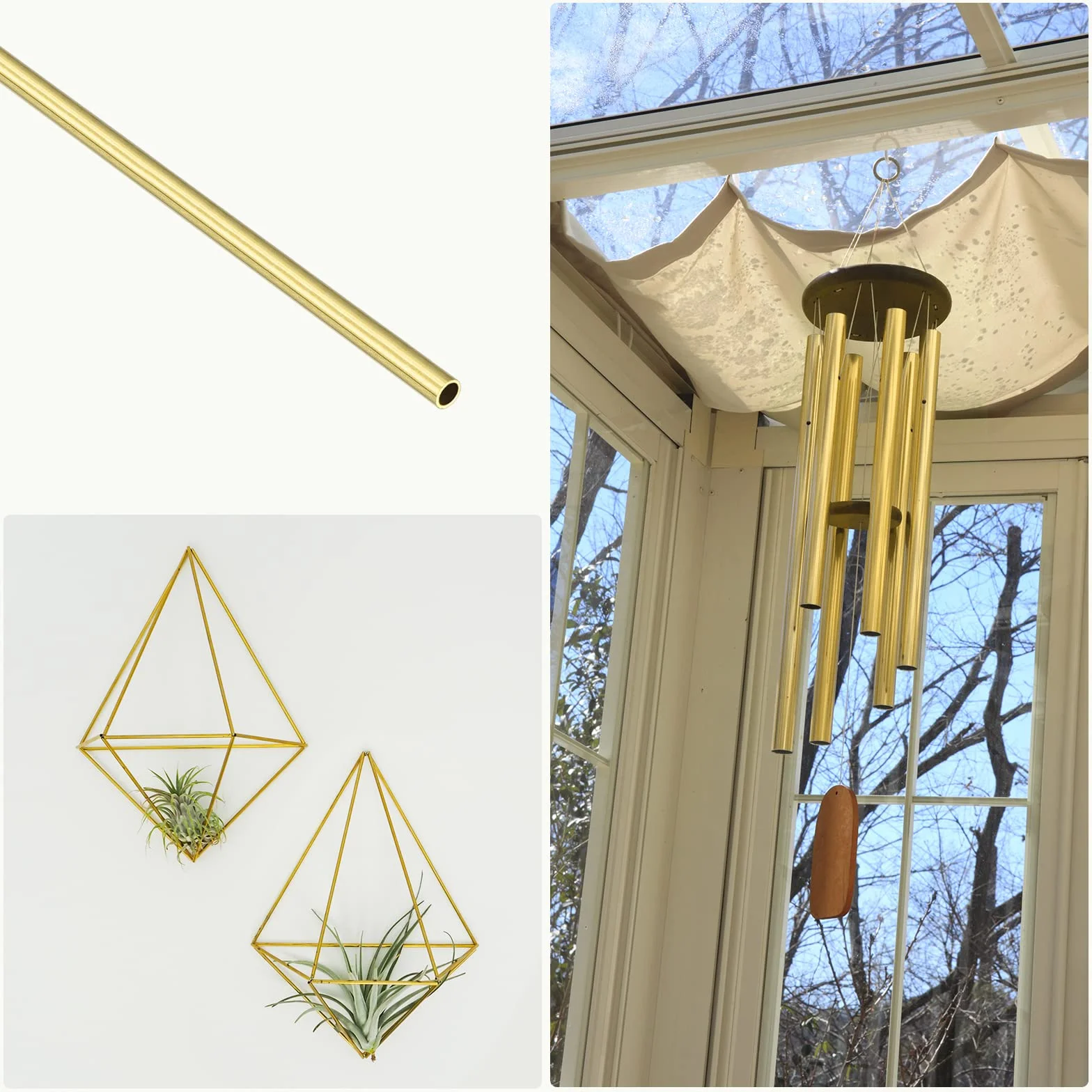METALLIXITY Mosiądz Rura (2mm OD x 0.2mm Ściana T x 300mm L) 4 sztuk Prosto Rury - dla Domu Wystrój Maszyny DIY Rzemiosło