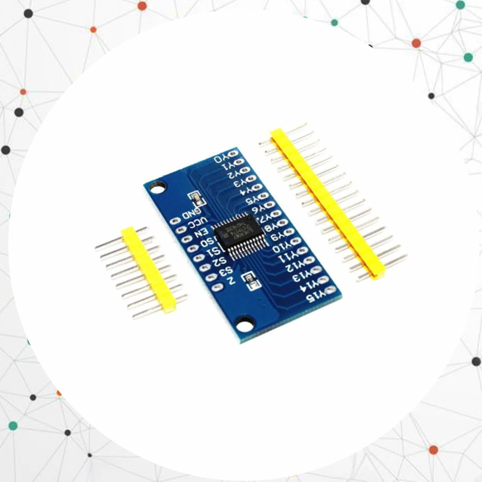 8 szt. CD74HC4067 High Speed CMOS 16-kanałowy analizator cyfrowy multiplekser analogowy/cyfrowy 2 V-6 V