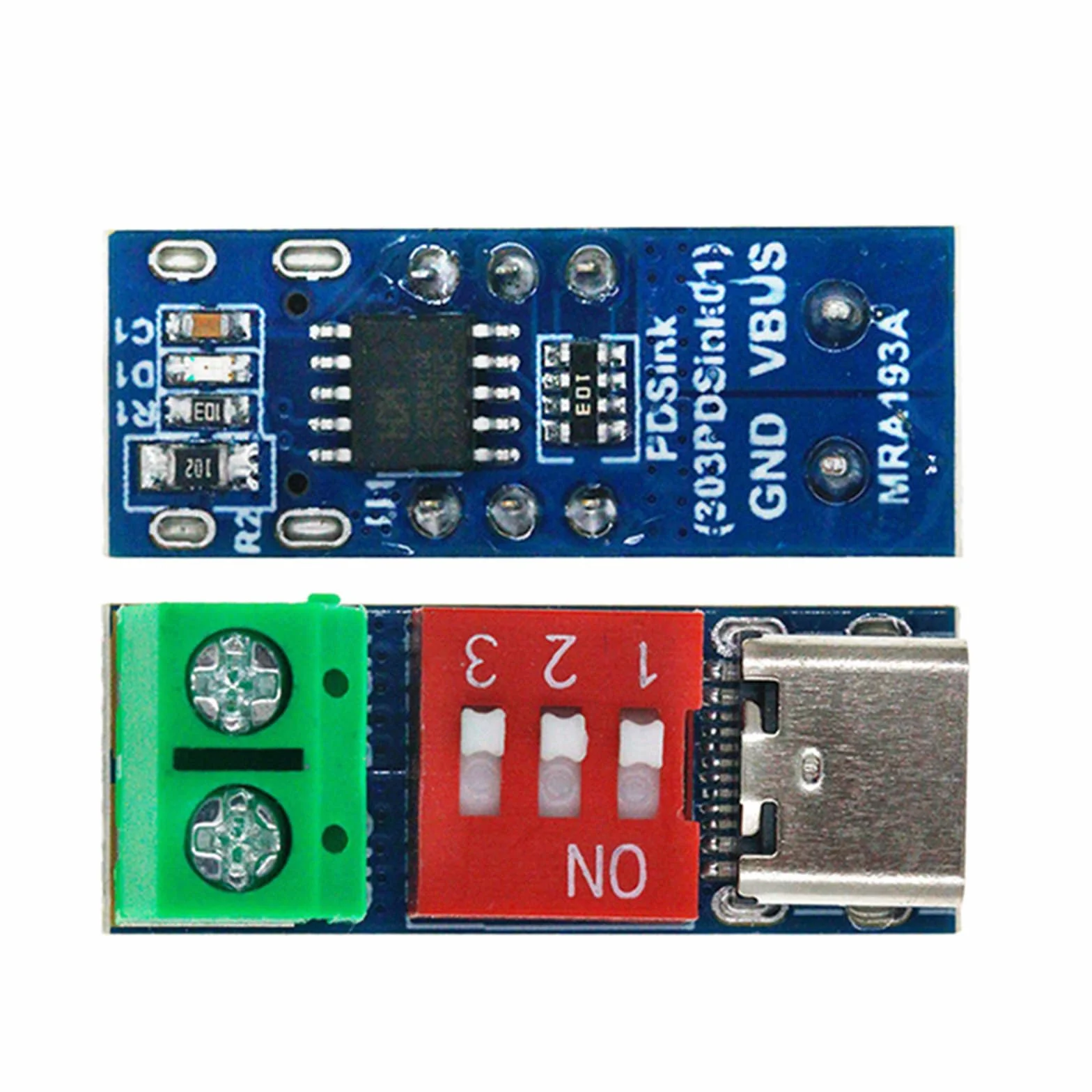 5 sztuk modułów sterujących USB C PD PD/QC Decoy Board, regulowane napięcie 5/9/12/15/20 V, 100 W, regulacja DIP, moduł Power Delivery Boost, szybkie ładowanie
