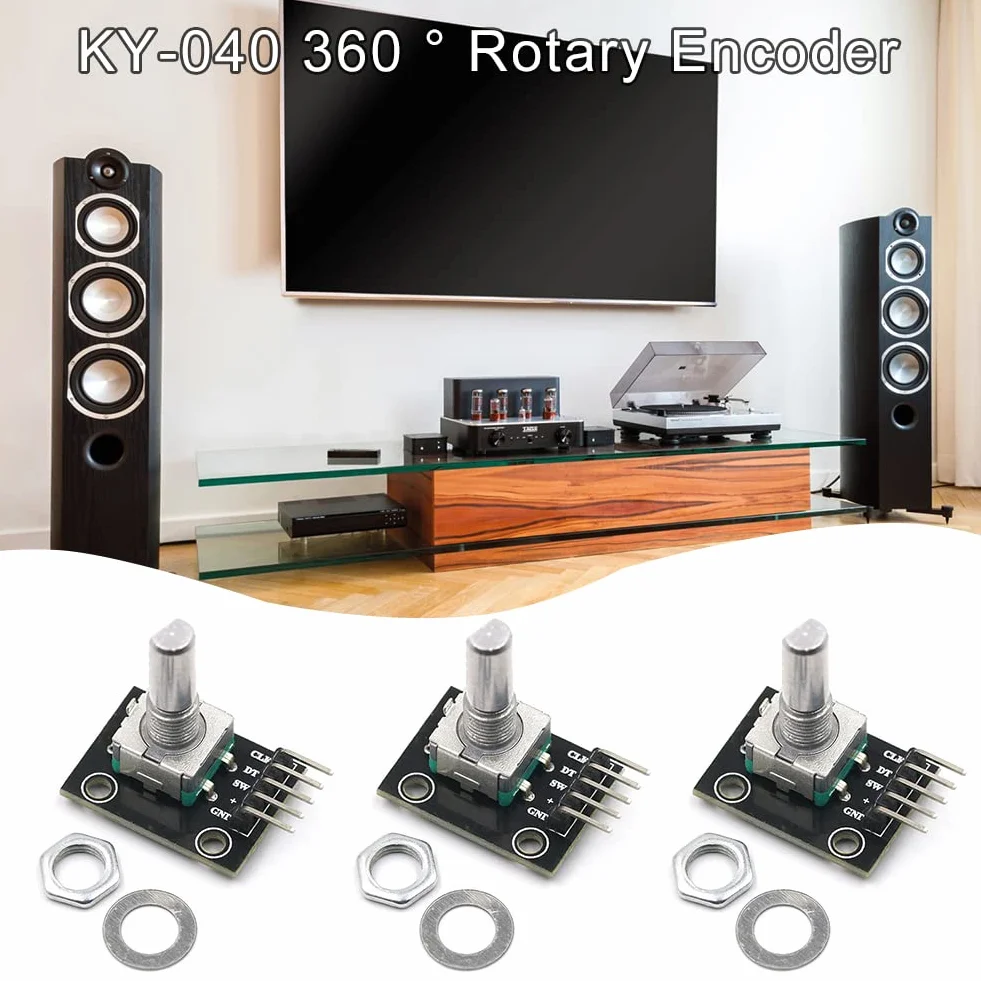 Obrotowy moduł enkodera,KY-040 Obrotowy moduł kodera,360 Stopni Rotary Encoder,Rotary Encoder,Moduł KY-040 Obrotowy KY-040,KY-040 Moduł KY-040 Enkoder, 360 Stopni Enkoder Obrotowy