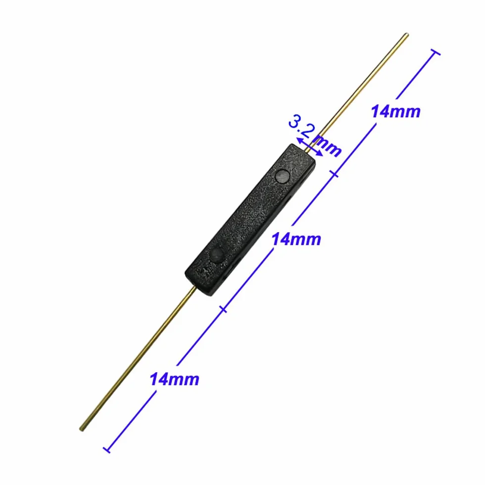 Gebildet 10sztuk Magnetyczny Przełącznik Indukcyjny Styk Reed 3 mm x 14 mm