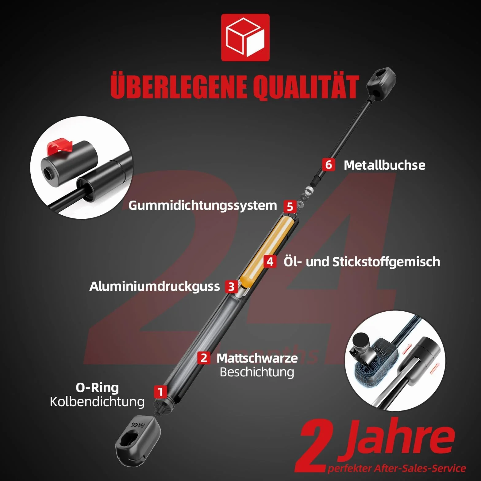 OTUAYAUTO 2 x amortyzatory gazowe 250 N - sprężyna gazowa ze sprężyną kompresyjną okucia do skrzyni, drzwi szafy, szafy na ubrania