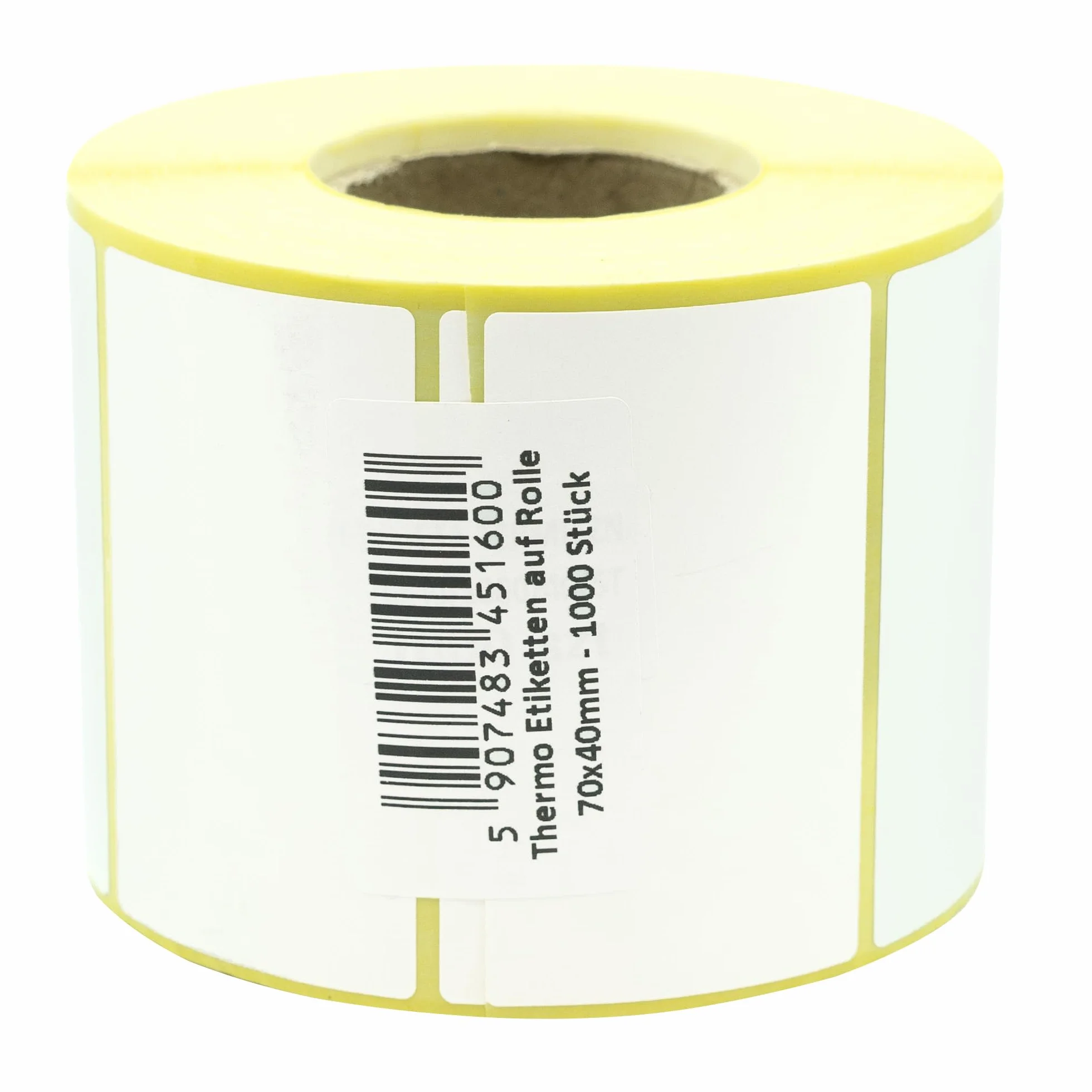 Etykiety termiczne na rolce 70 x 40 mm 1000 sztuk białe samoprzylepne