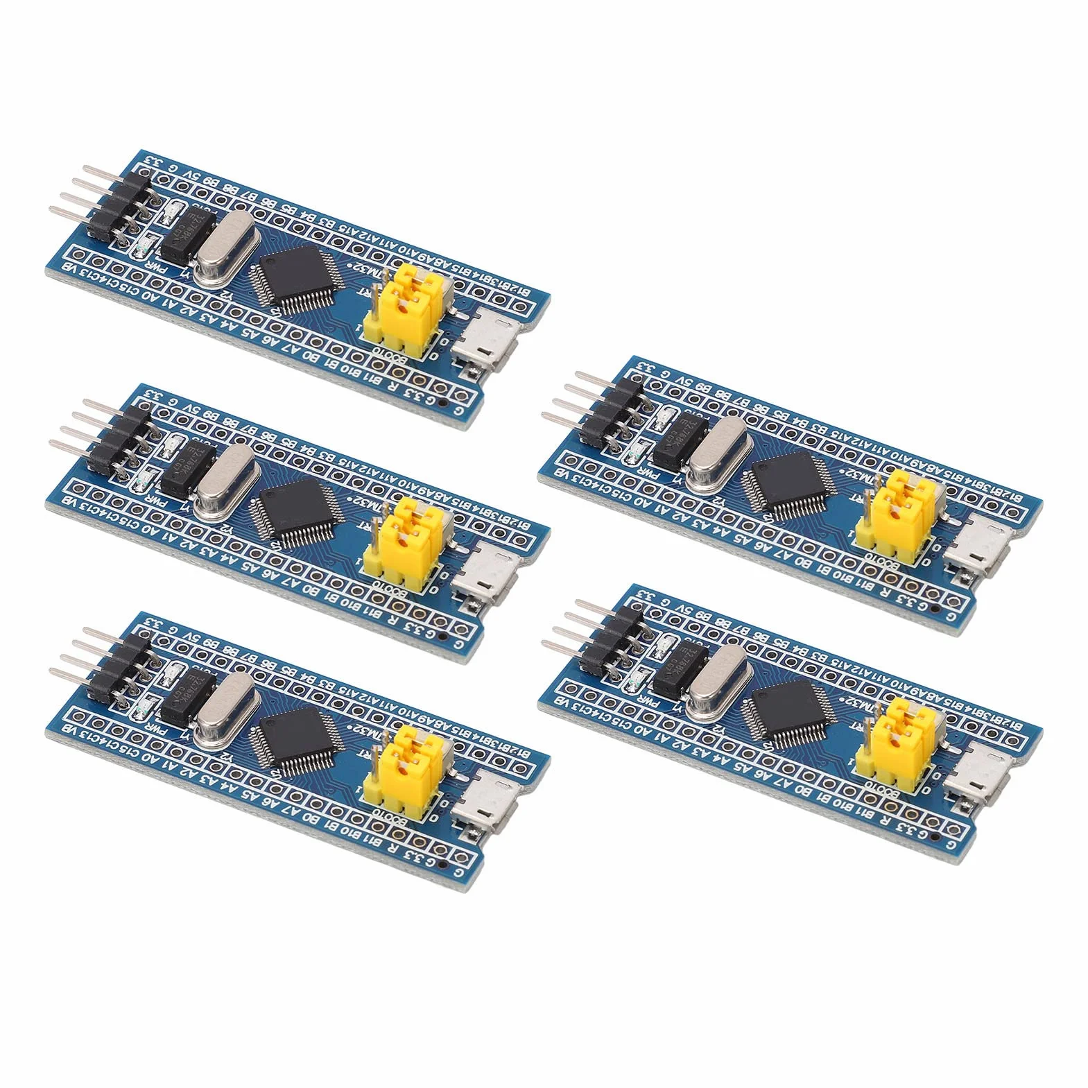 5 Sztuk F103C8T6 Płyta Rozwojowa z USB i GPIO - Moduł Mikrokontrolera dla Projektów Wbudowanych, Programowanie STM
