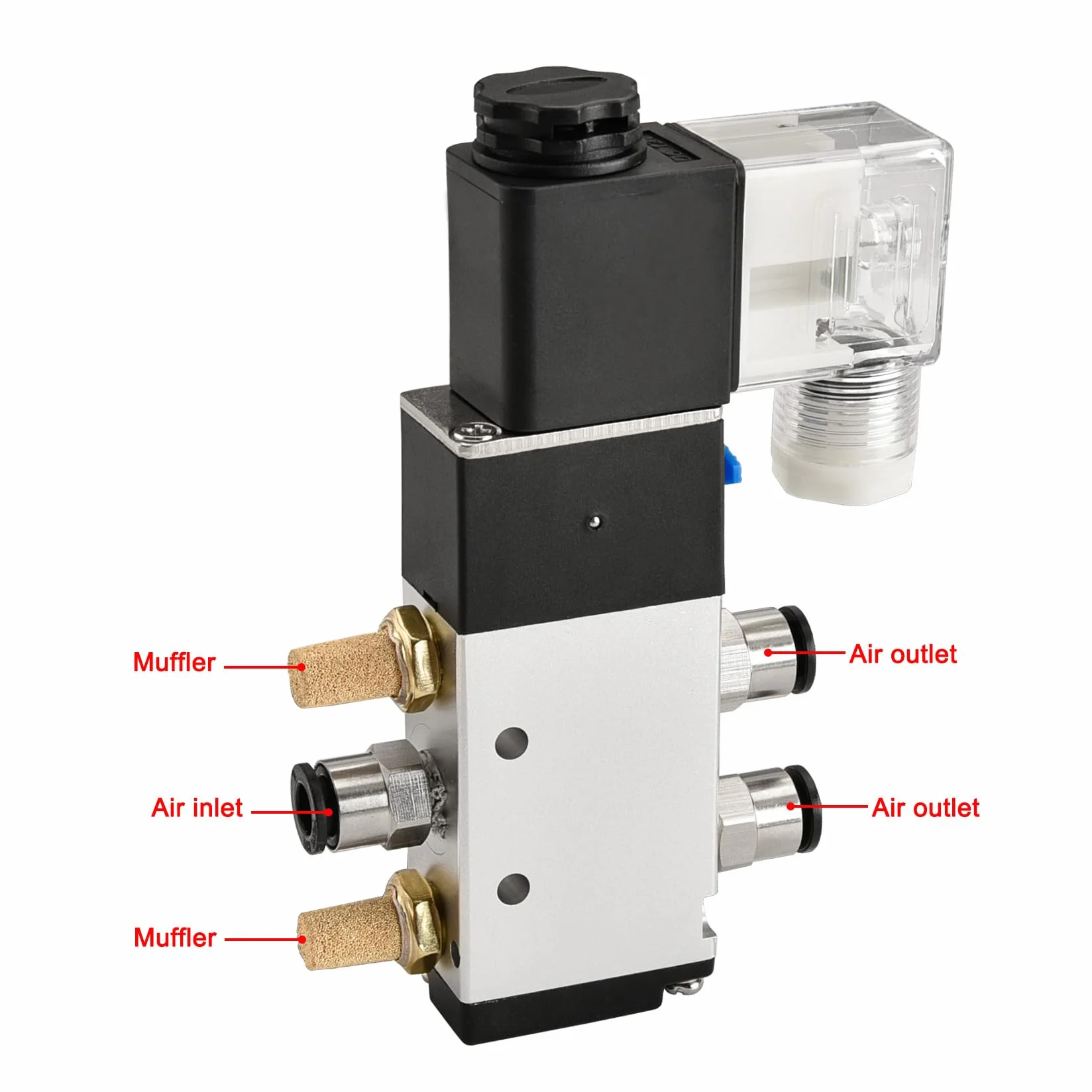 Heschen Elektryczny pneumatyczny zawór elektromagnetyczny 4V210-06 DC 24 V PT 1/8 5-drożny 2-pozycyjny