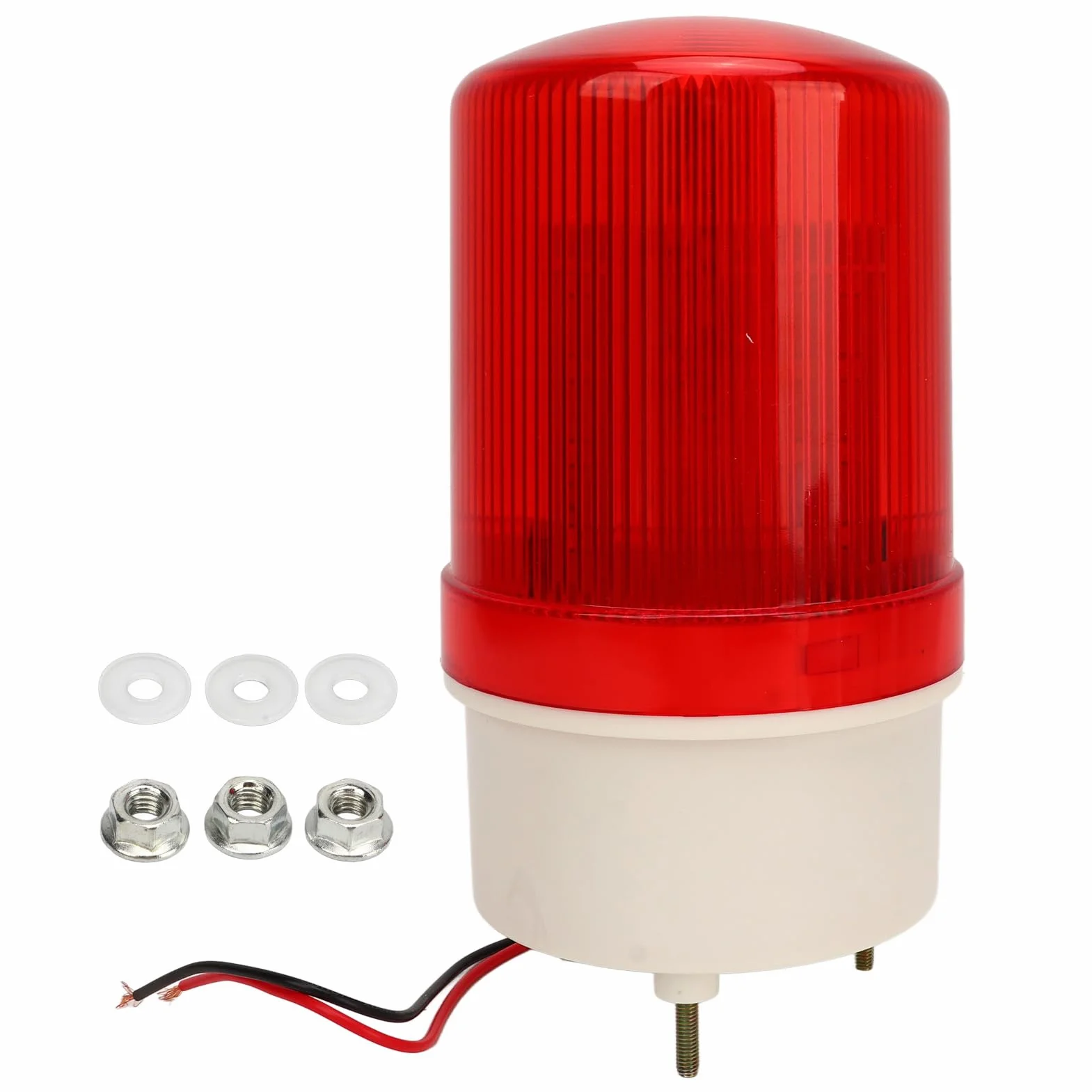 Przemysłowe światła Ostrzegawcze LED Strobe Beacon 120dB Czerwona Obrotowa o Dużej Głośności AC110V-120V z Brzęczykiem 90dB (24V)