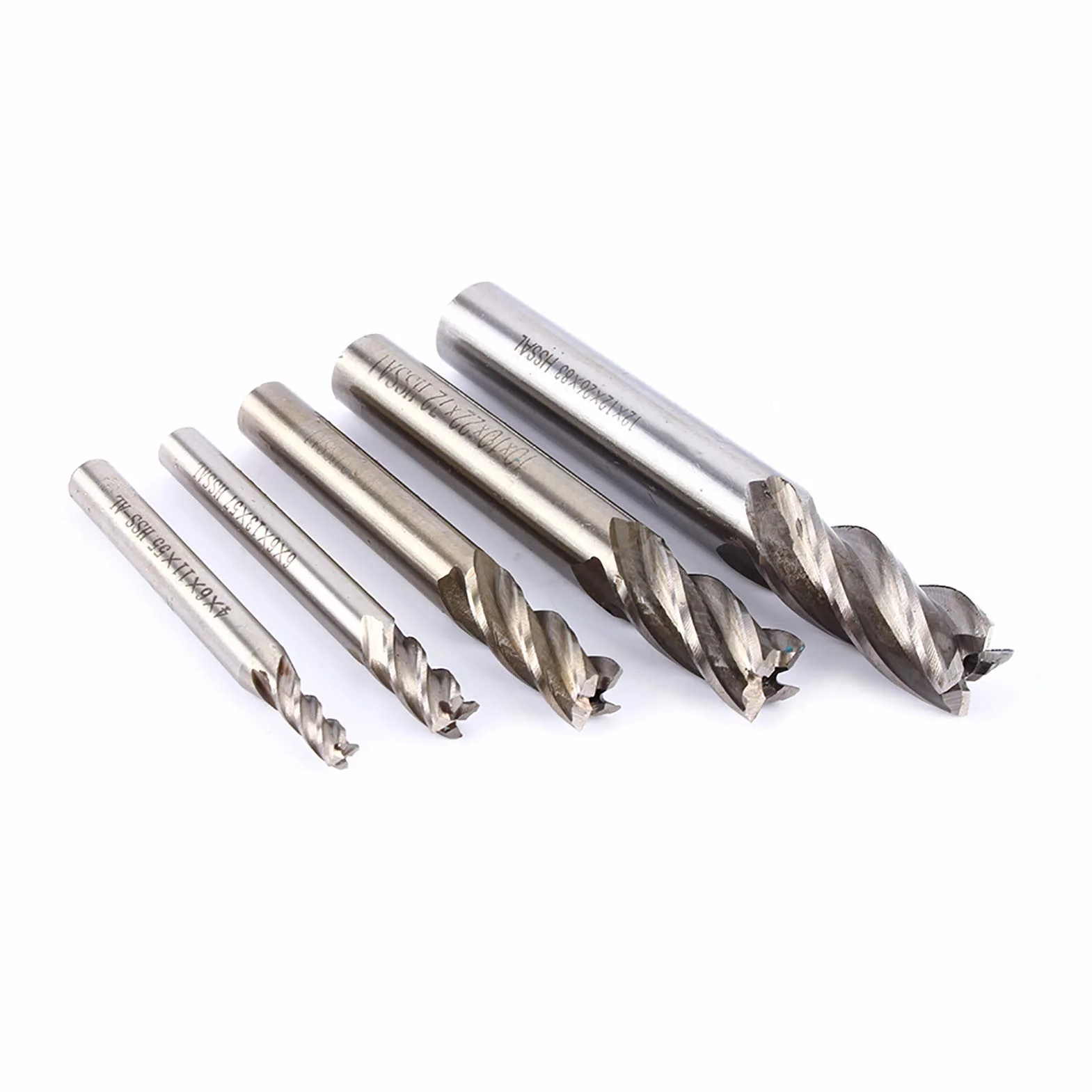Frez 12mm Stal Szybkotnąca 4 Flet Prosty CNC Frezy Tiain Powlekane