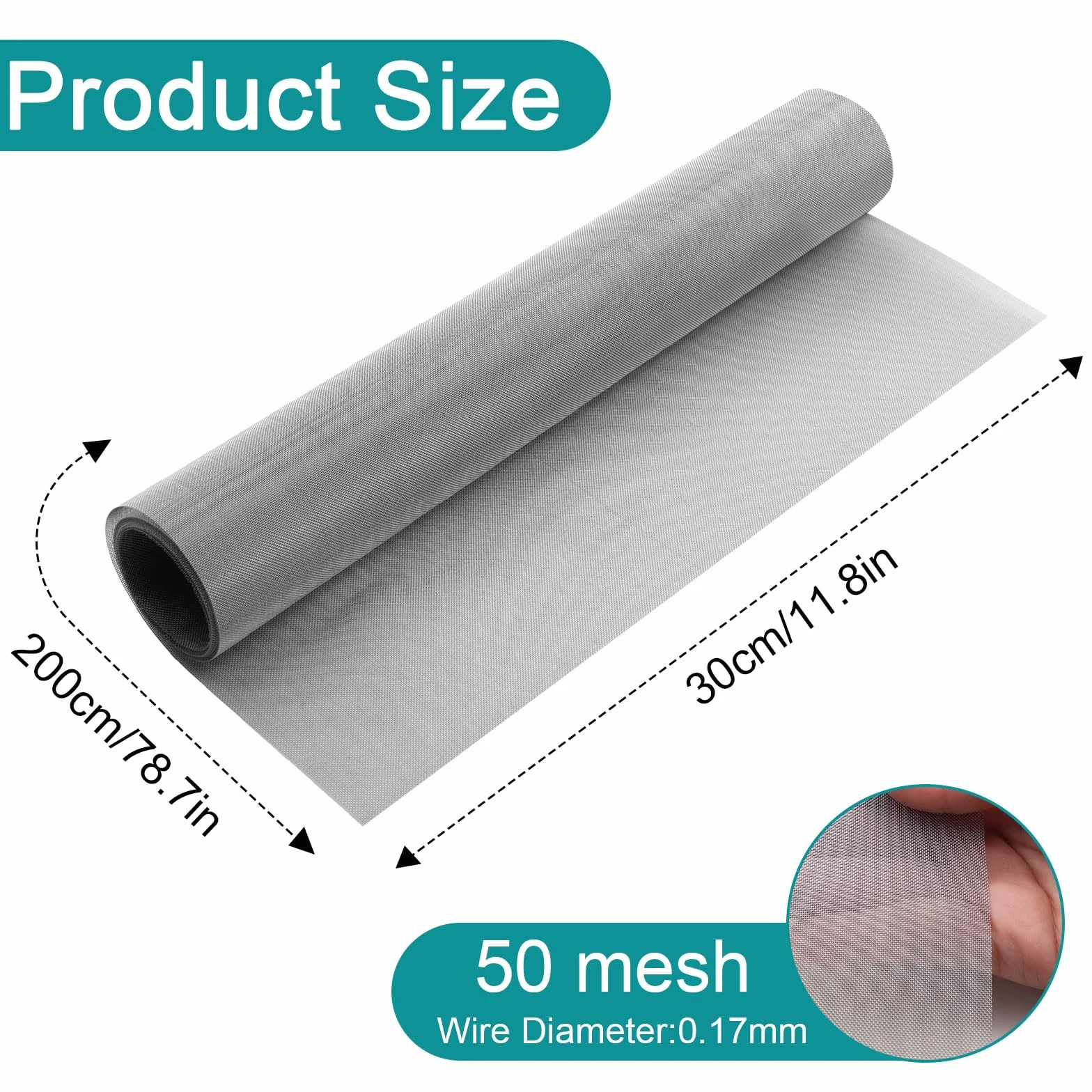 Rolki z siatki drucianej ze stali nierdzewnej 304, 2 metry x 300 mm, arkusz z siatki metalowej, arkusze filtrujące, metalowa tkana siatka druciana do domu, kuchni, ogrodu, kratka wentylacyjna, osłona
