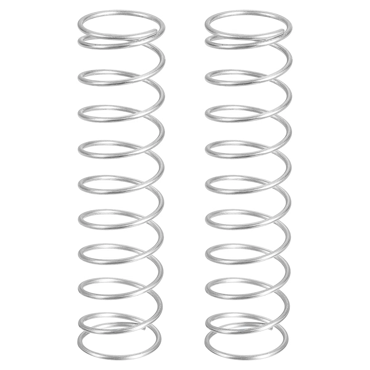 QUARKZMAN 2 szt. Sprężyny dociskowe, średnica drutu 1 mm x średnica 15 mm x długość 60 mm sprężyna przedłużająca stal nierdzewna 304 sprężyny dociskowe długopis kulkowy do naprawy domu, srebrny