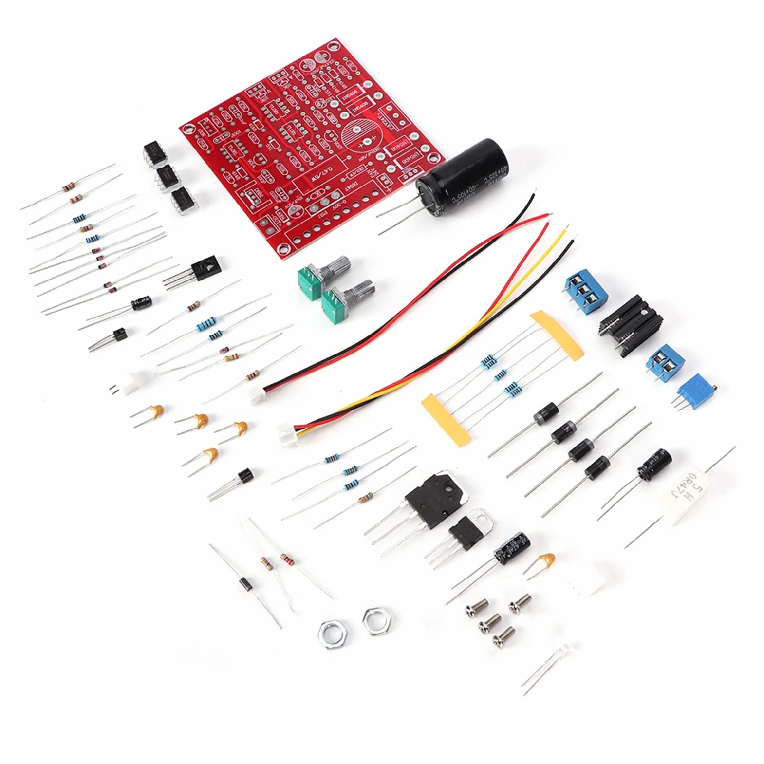 Zasilacz Regulowany Prądem Stałym Zestaw Do Samodzielnego Montażu Części Modułu 0-30V 2Ma-3A Stabilizowany Bezstopniowo Regulowany Zestaw Elektroniki Do Samodzielnego Montażu