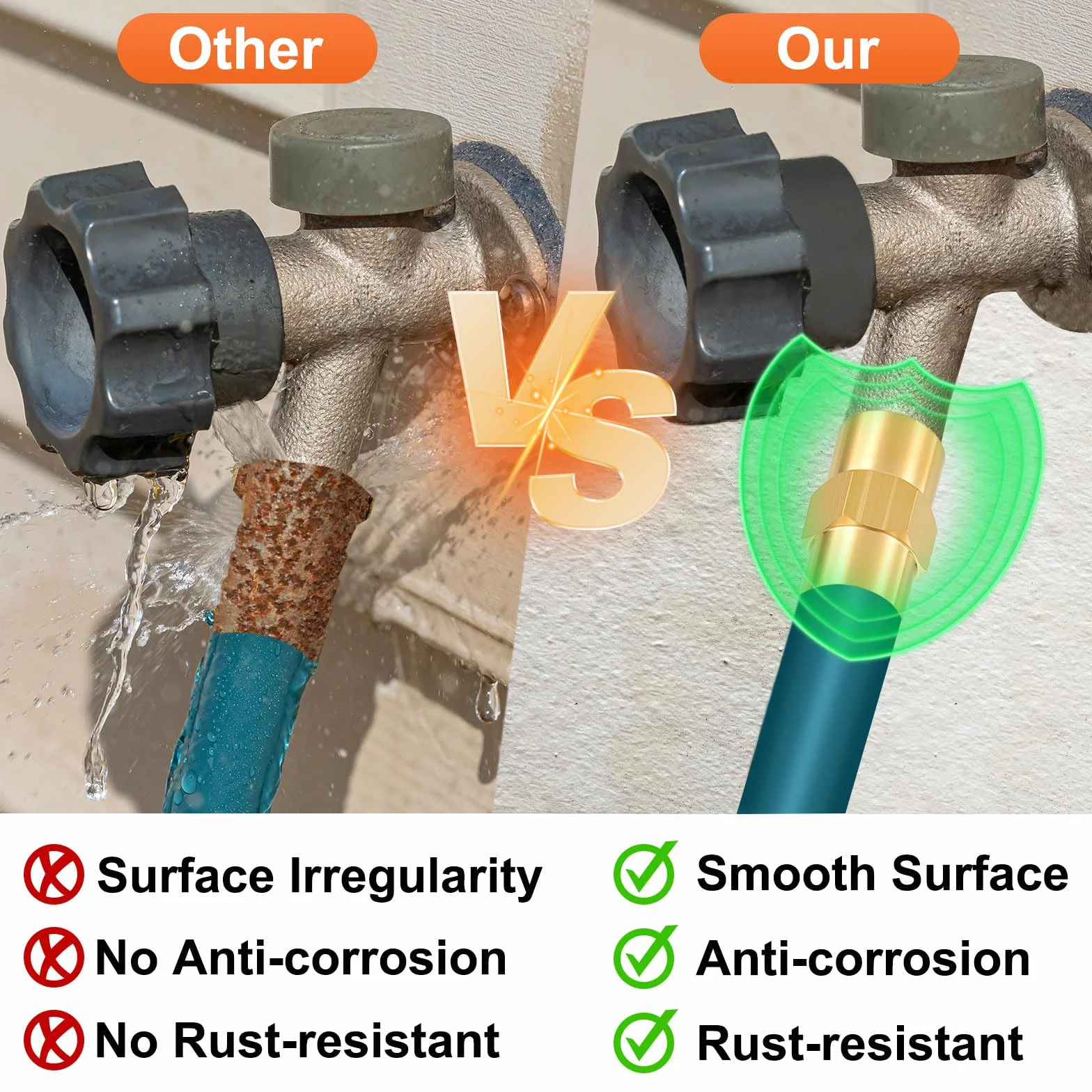 10 sztuk adapterów męskich na żeńskich, 1/10.2 cm MNPT x 1/20.3 cm FNPT