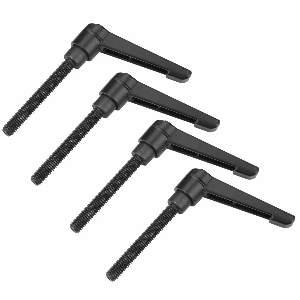 Męski gwint regulowany uchwyt mocujący stal nierdzewna trwałe odporne na zużycie metalowe gałki maszynowe niezbędne części M8 4 szt. (50 mm/2 cale)