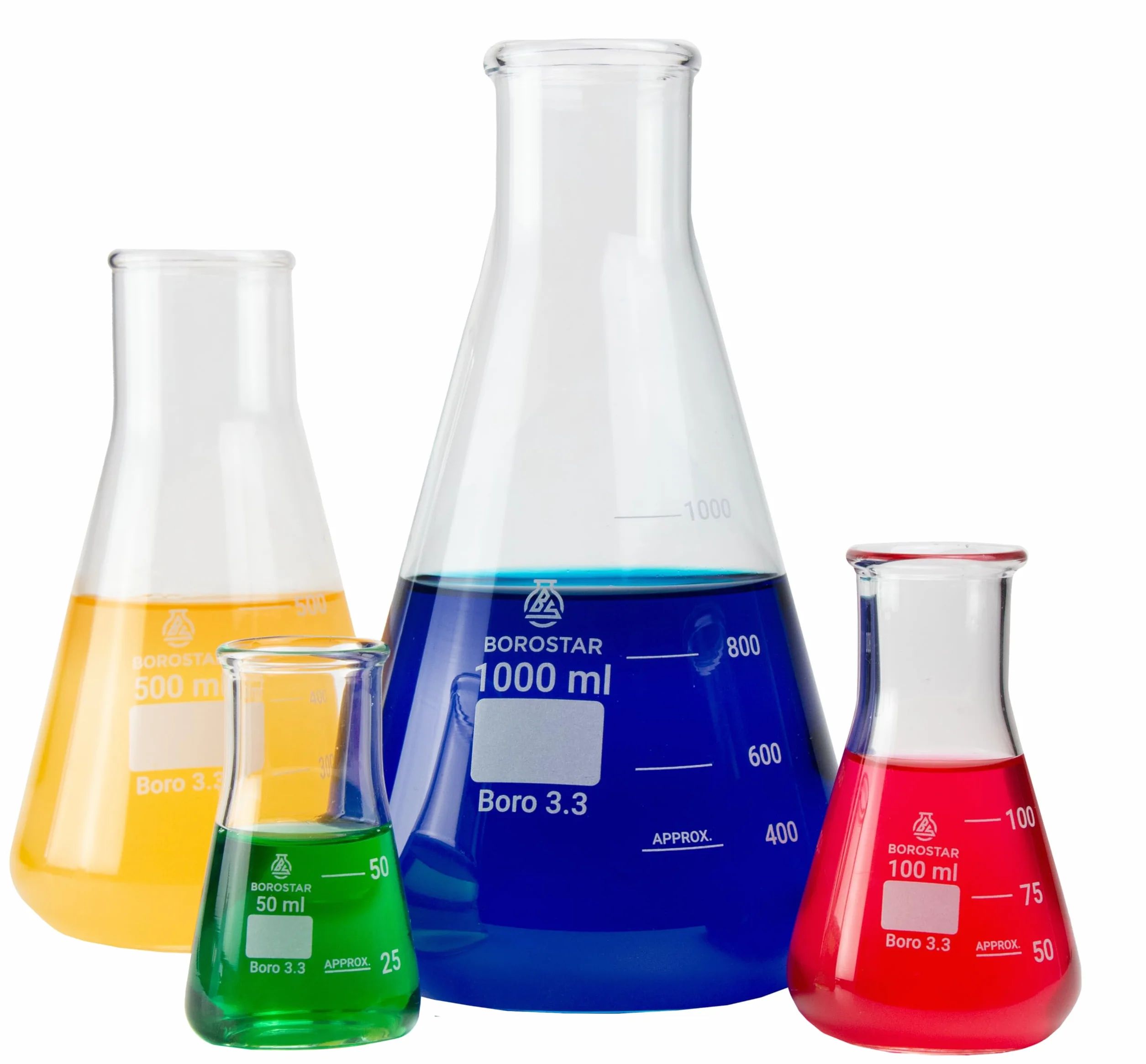 Kolba Erlenmeyera Boro 3.3 z podziałką szeroka szyja 300 ml