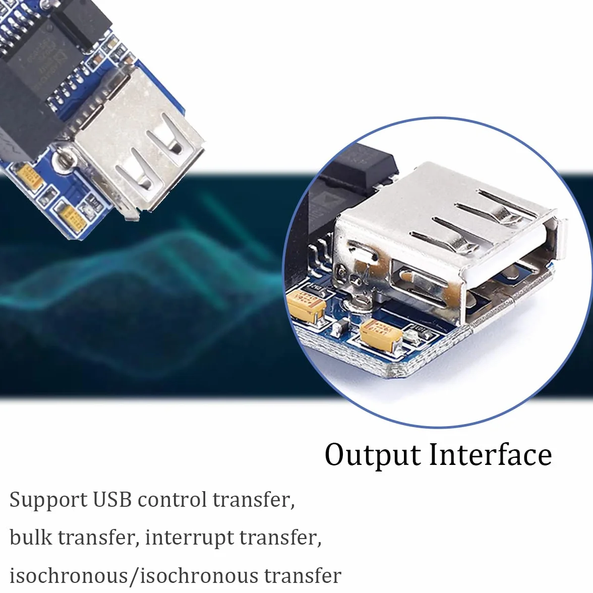 ADUM3160 Moduł izolatora USB, płyta izolatora USB na USB 1500 V, moduł izolatora napięcia, bez sterowników, obsługa Plug-and-Play, 12 Mbit/s 1,5 Mbit/s z kablem USB