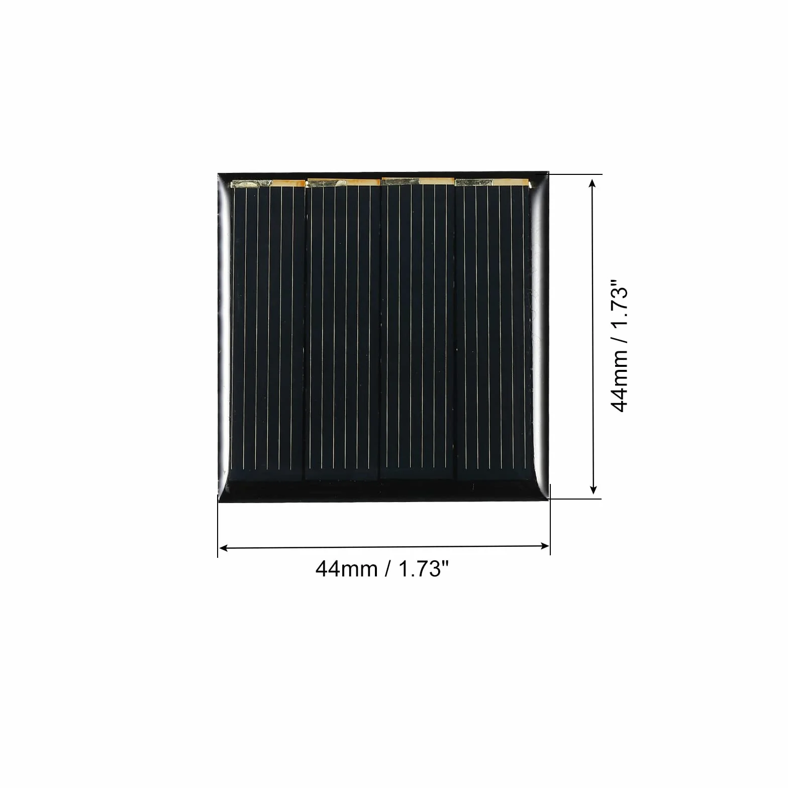 sourcing map Zestaw 10 sztuk kolektorów słonecznych mini panel słoneczny 2 V 110 mA 0,22 W